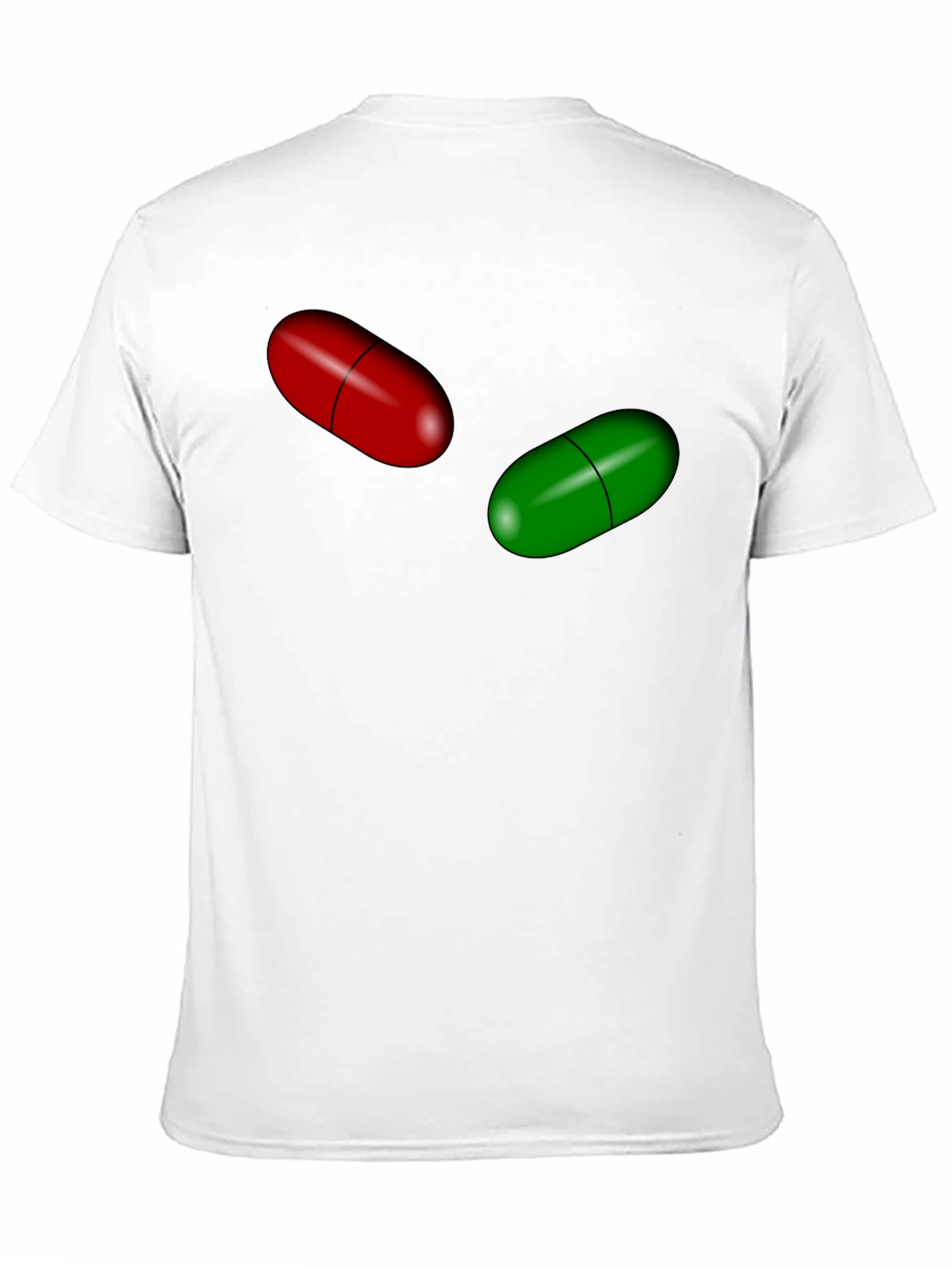 Pill Design Black Cotton T-Shirt