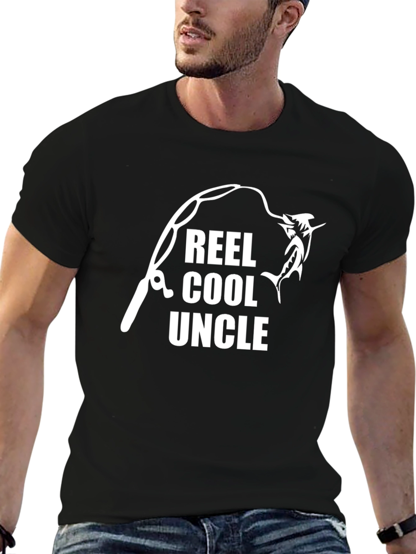 Reel Cool Uncle Fishing Graphic T-Shirt