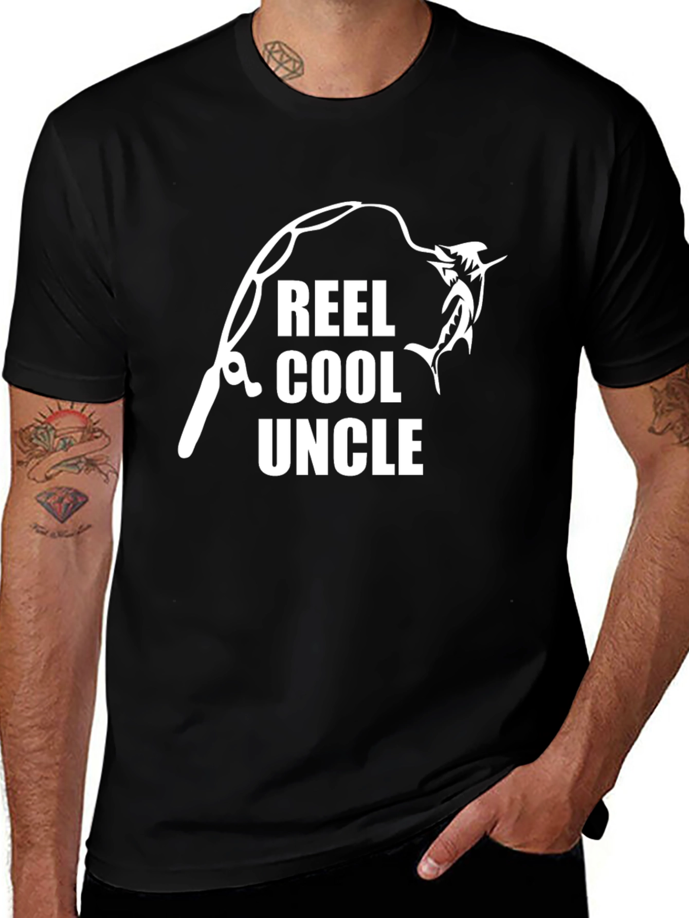 Reel Cool Uncle Fishing Graphic T-Shirt