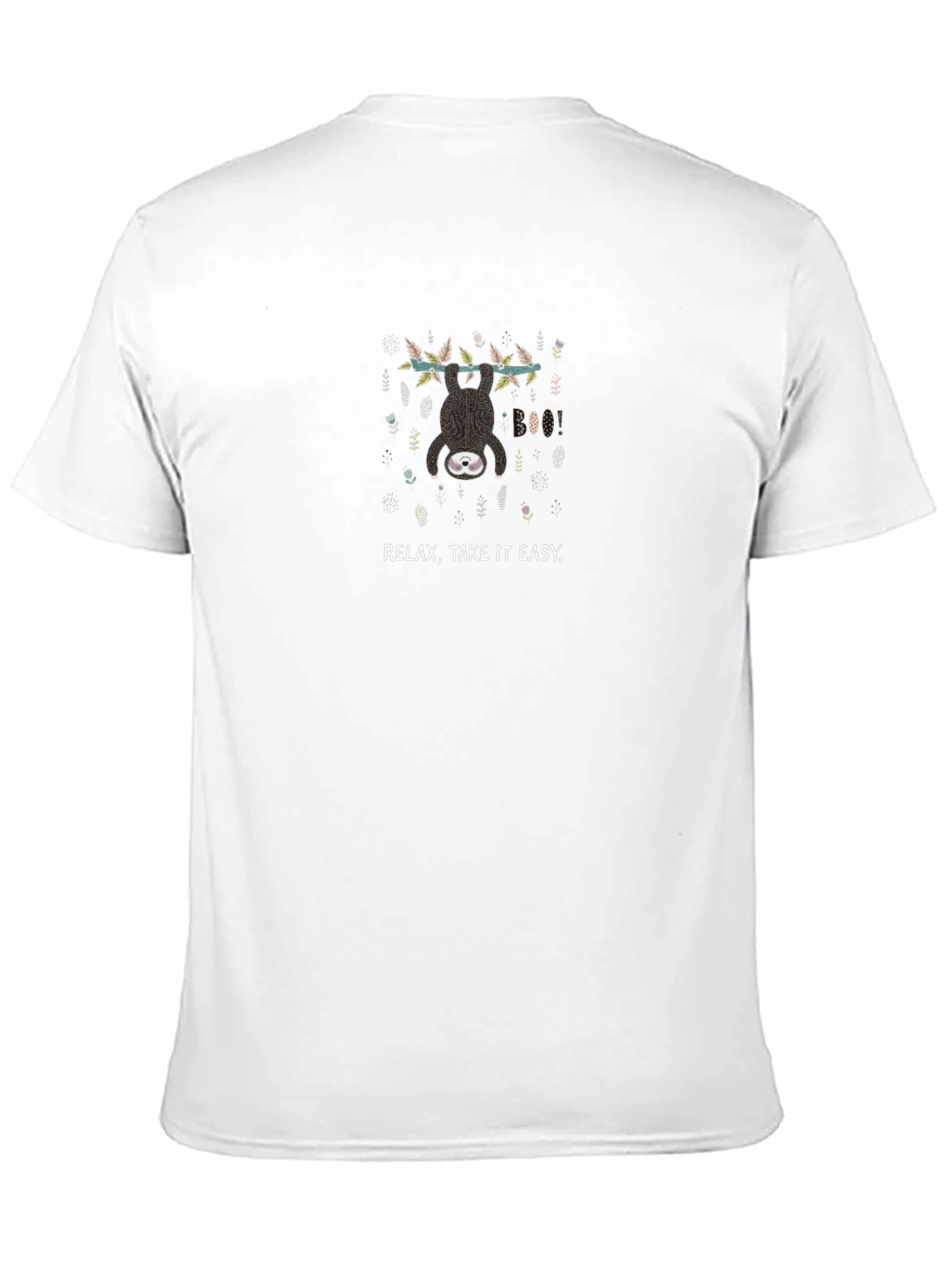Relax Sloth Graphic Tee - Comfy Black Cotton T-Shirt