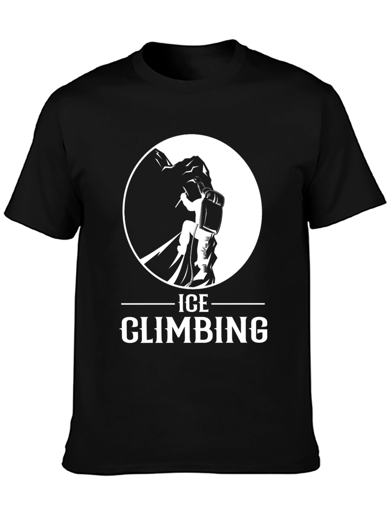 Ice Climbing Graphic Tee - Black