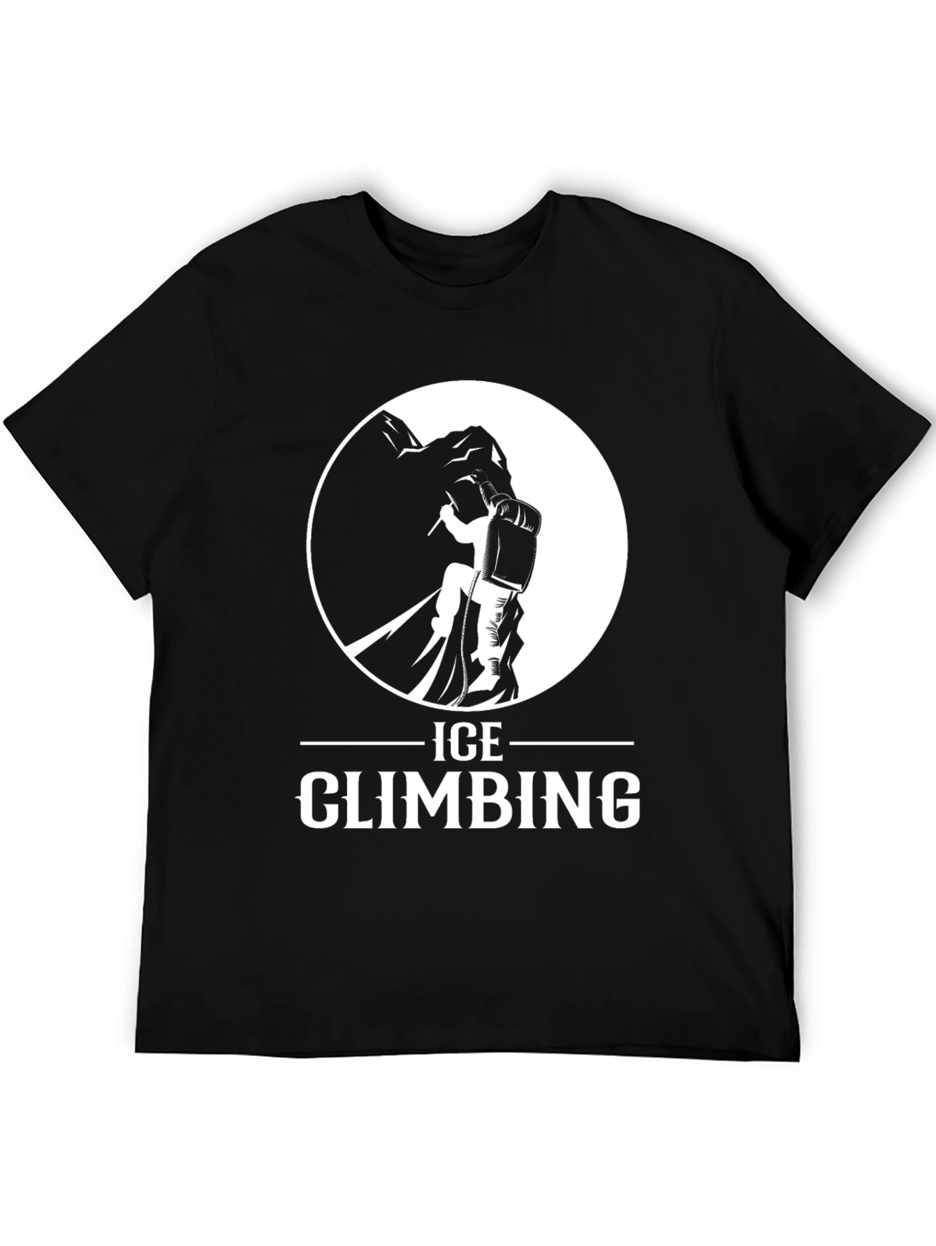 Ice Climbing Graphic Tee - Black