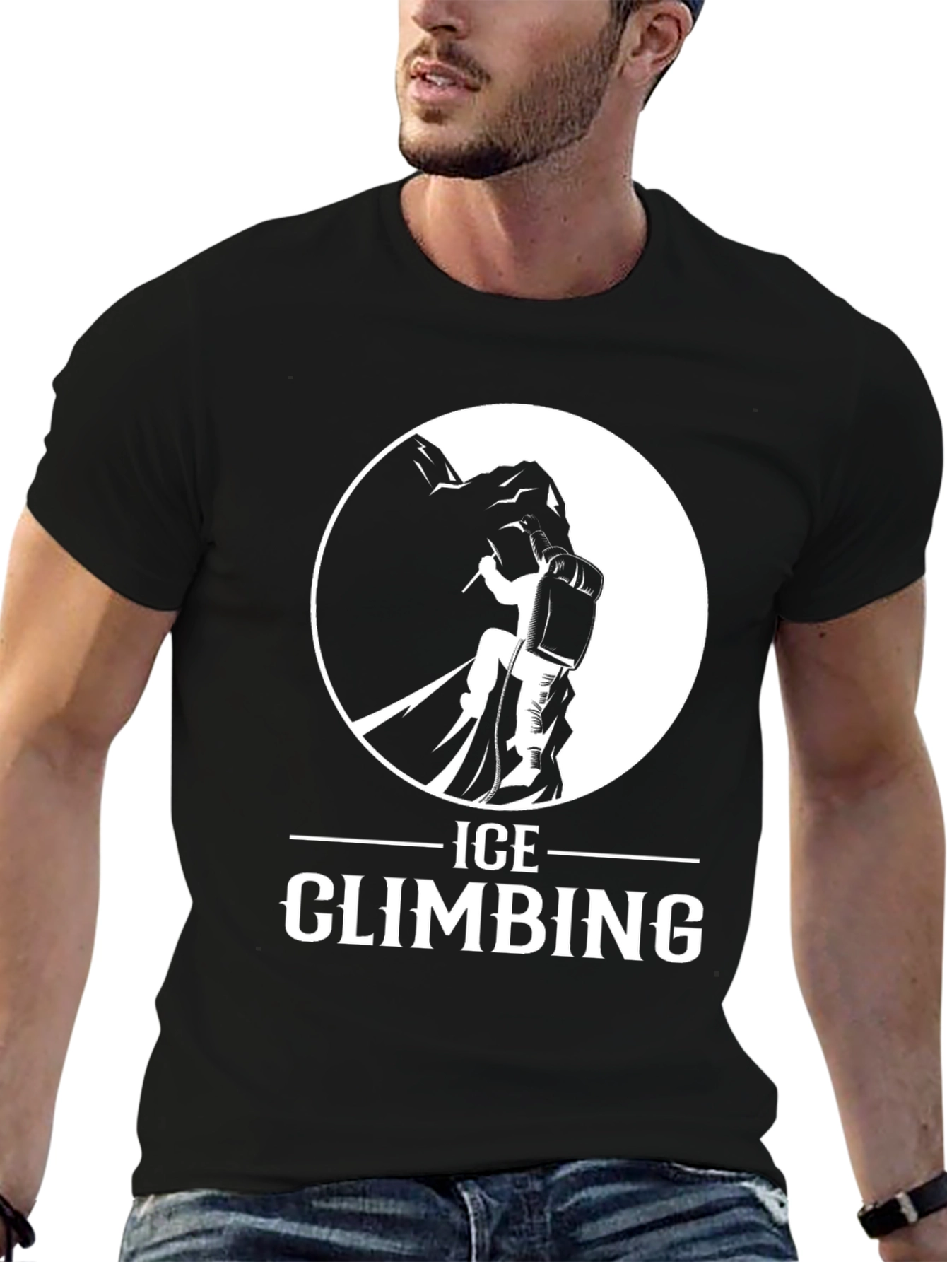 Ice Climbing Graphic Tee - Black