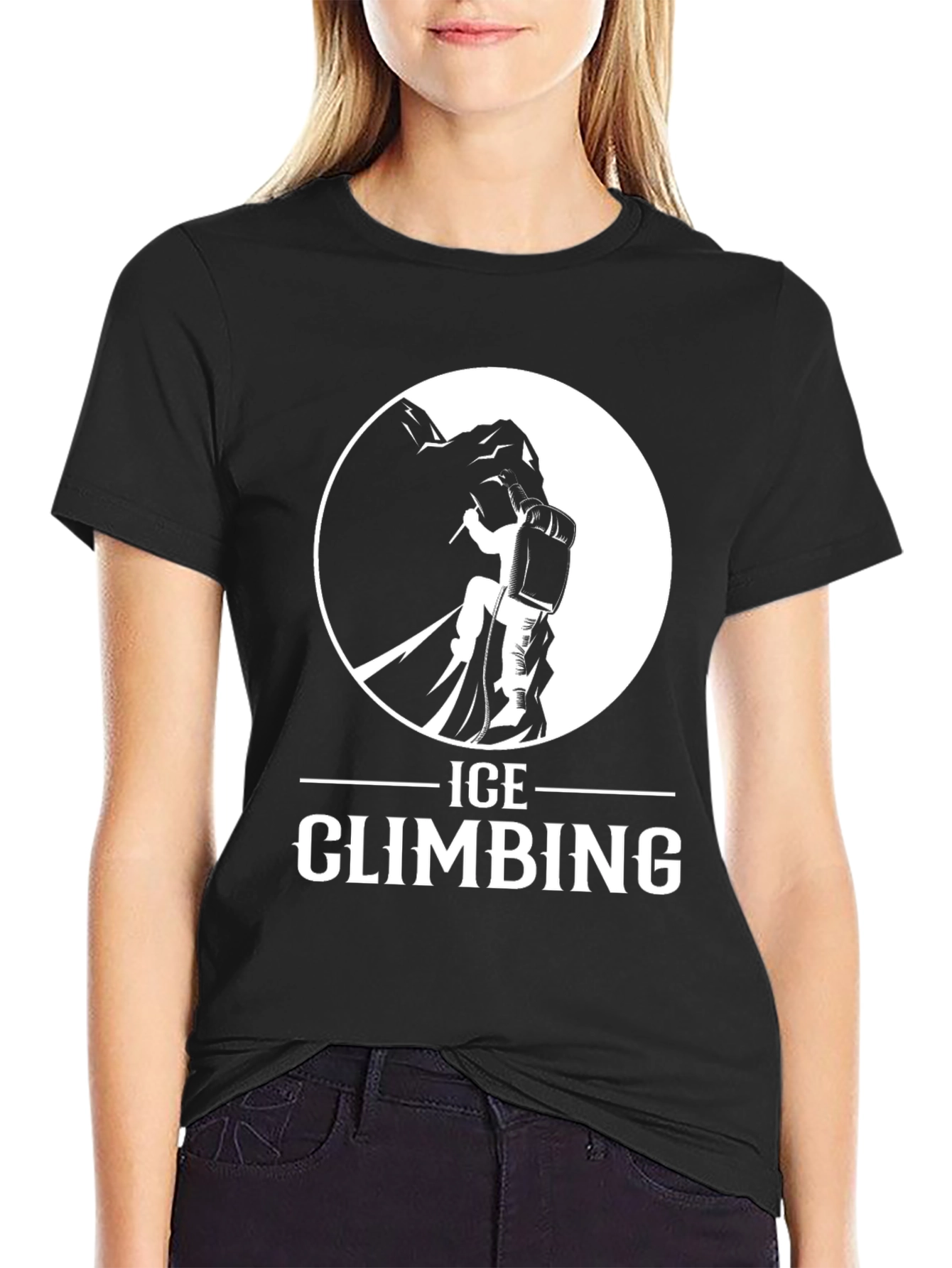 Ice Climbing Graphic Tee - Black