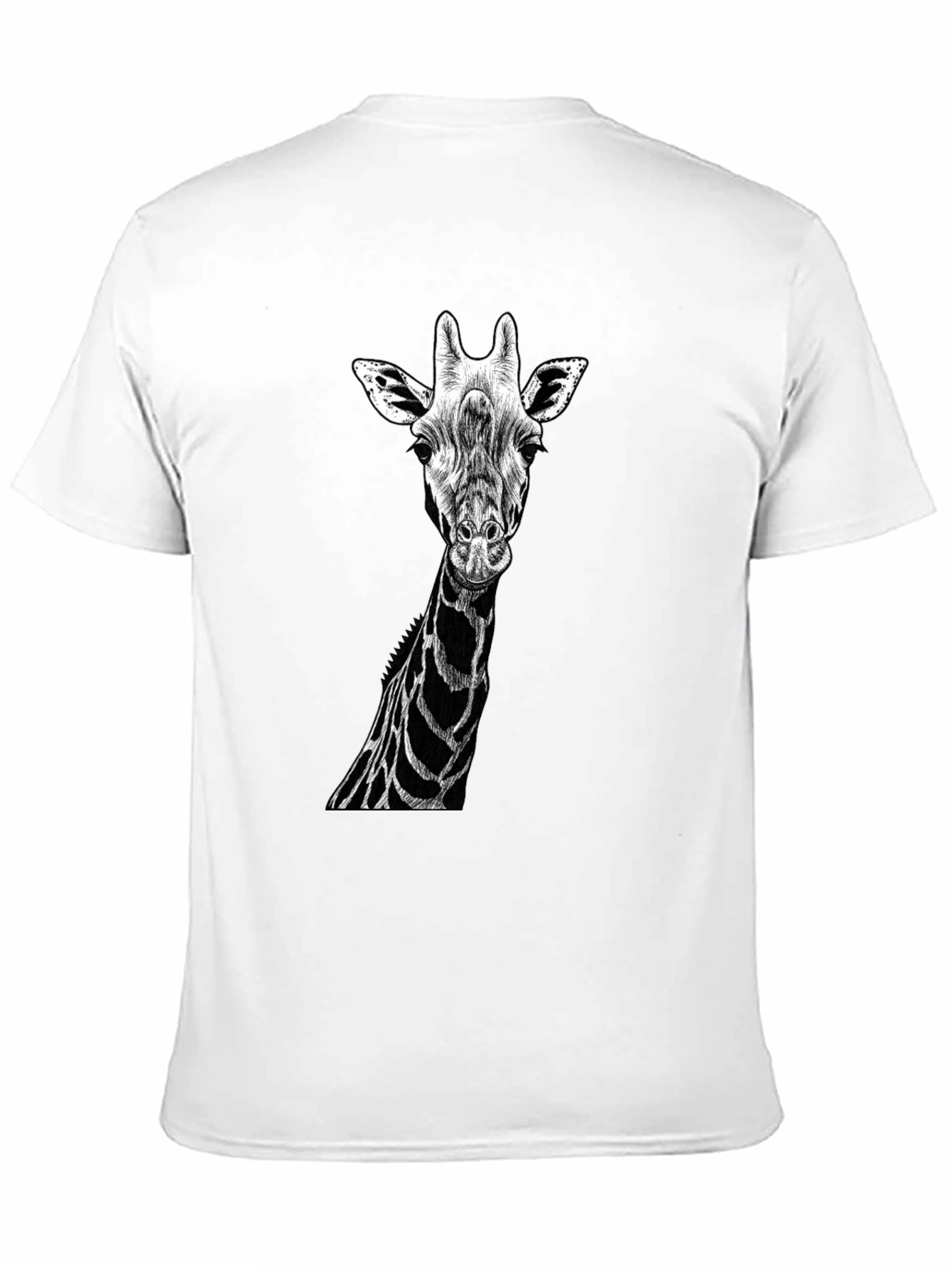 Giraffe Graphic Tee - Black Cotton T-Shirt