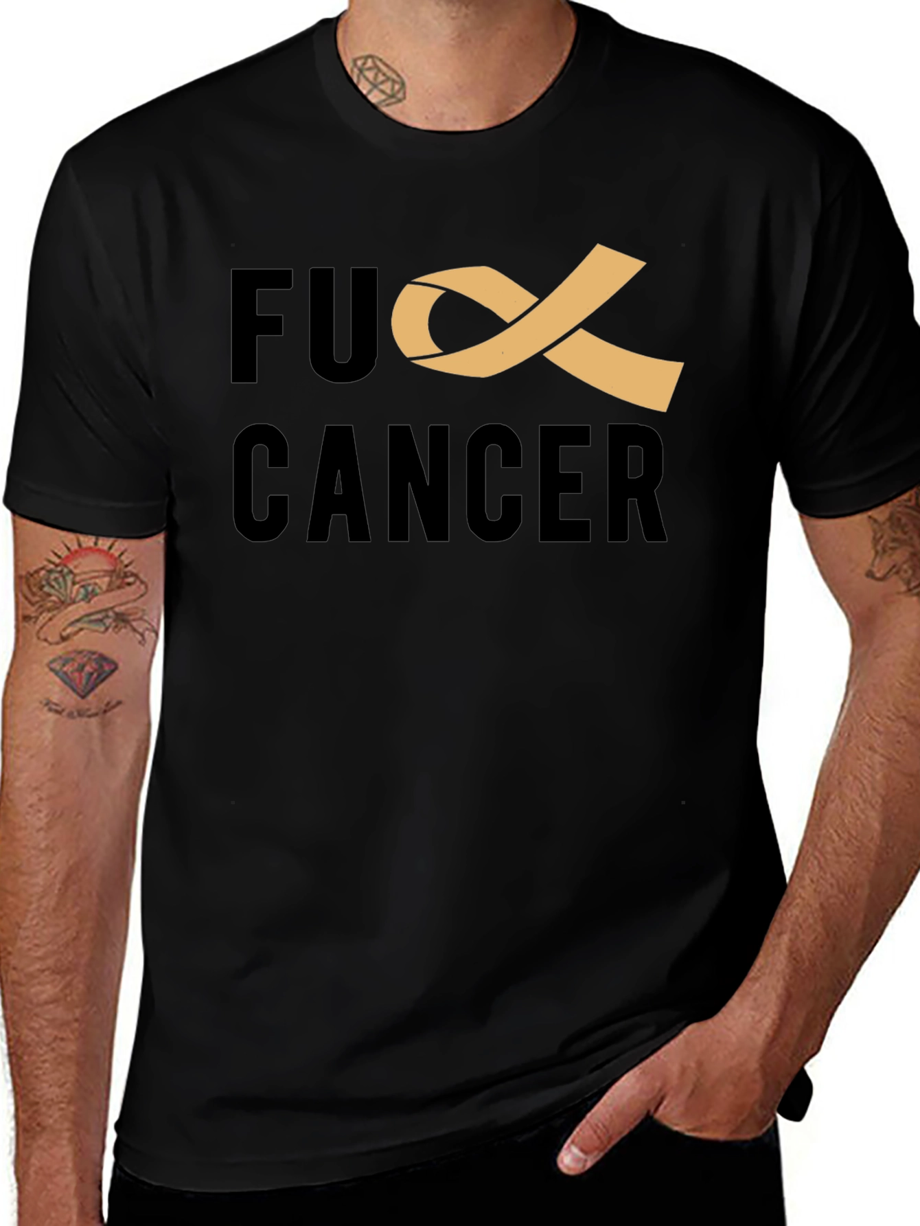 F Cancer Ribbon T-Shirt