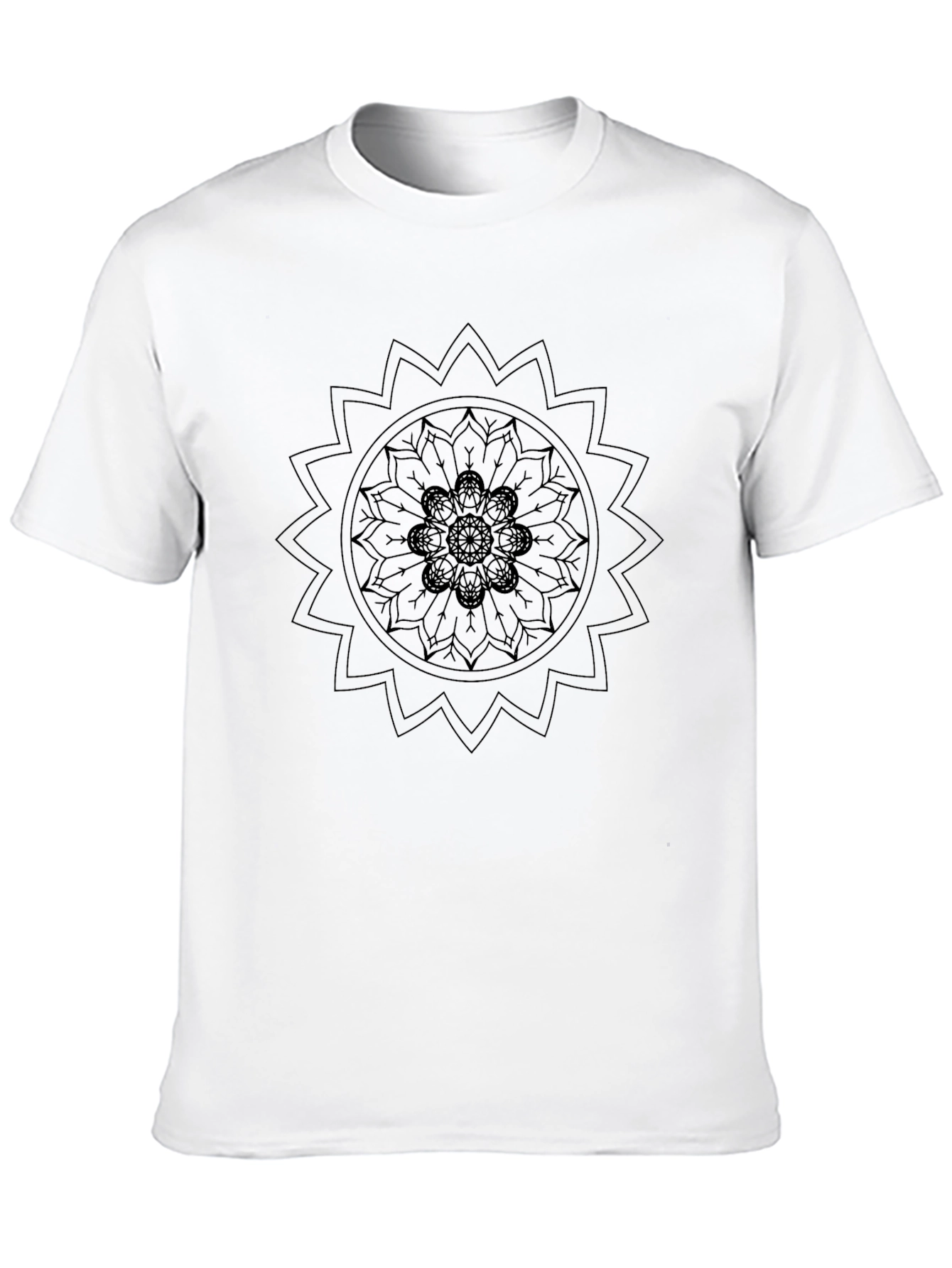 Black Mandala Graphic Tee - Stylish Comfort