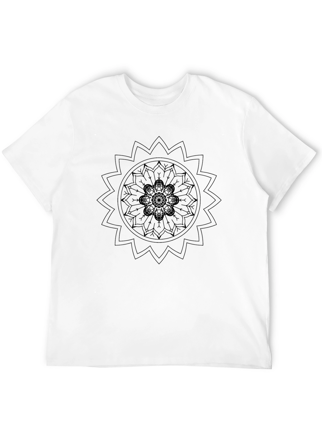 Black Mandala Graphic Tee - Stylish Comfort
