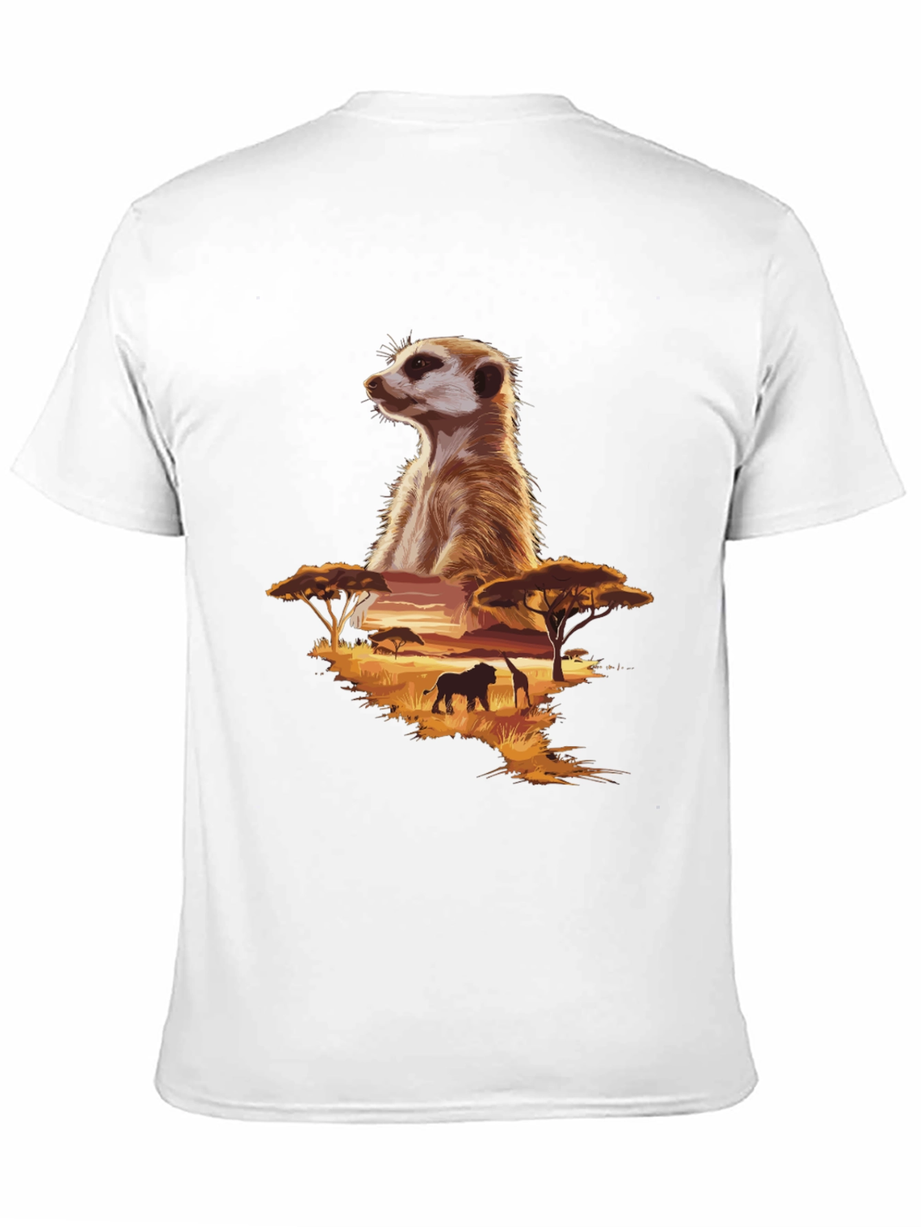 Meerkat Safari Graphic Tee - Black Cotton T-Shirt