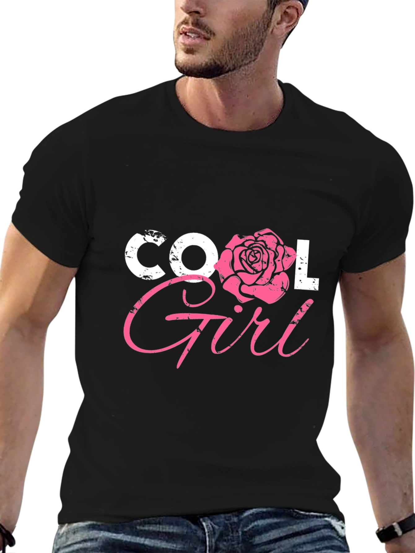 Cool Girl Rose Graphic Tee - Trendy Fashion