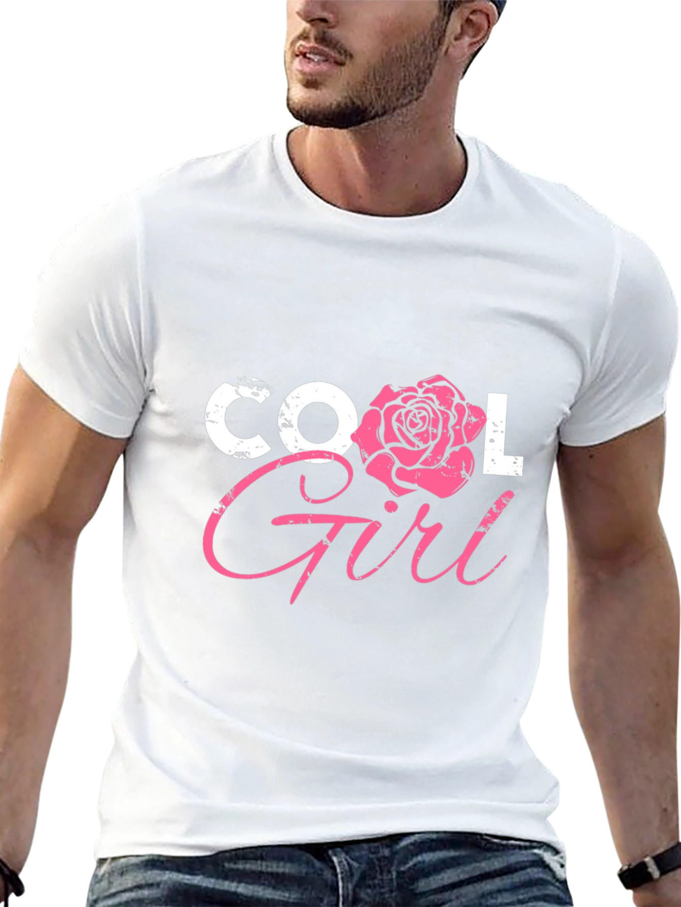 Cool Girl Rose Graphic Tee - Trendy Fashion