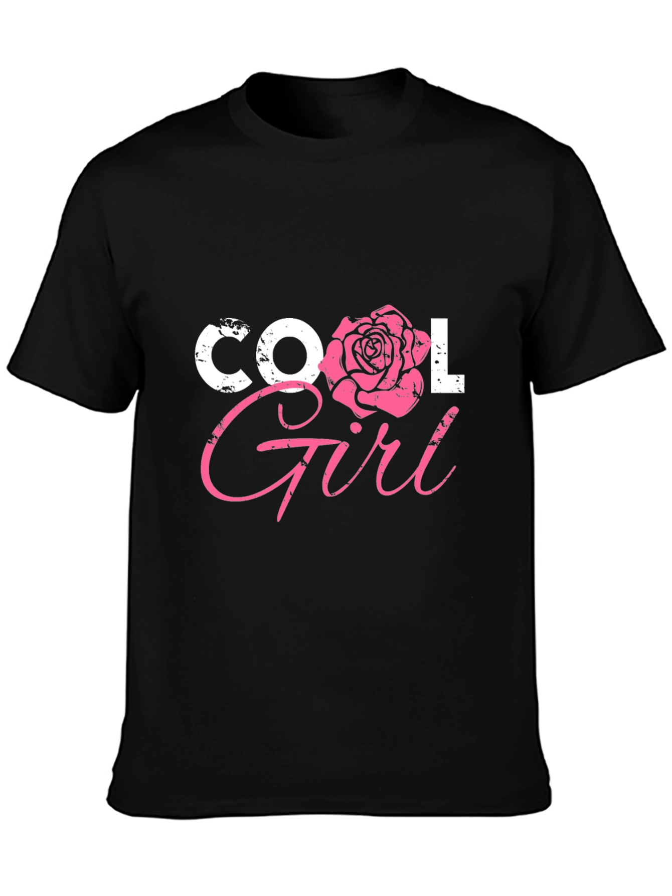 Cool Girl Rose Graphic Tee - Trendy Fashion