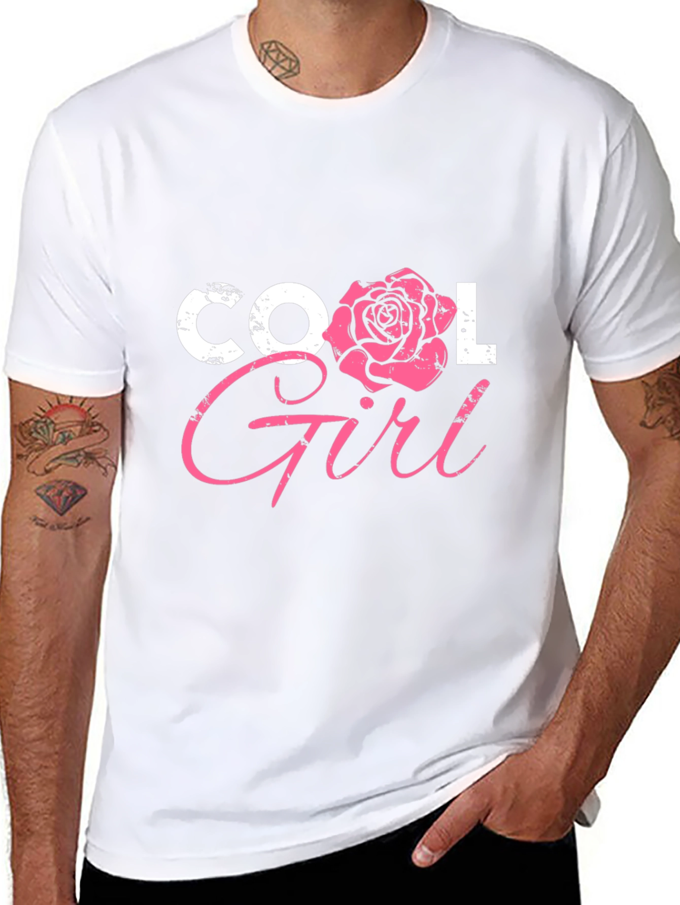Cool Girl Rose Graphic Tee - Trendy Fashion