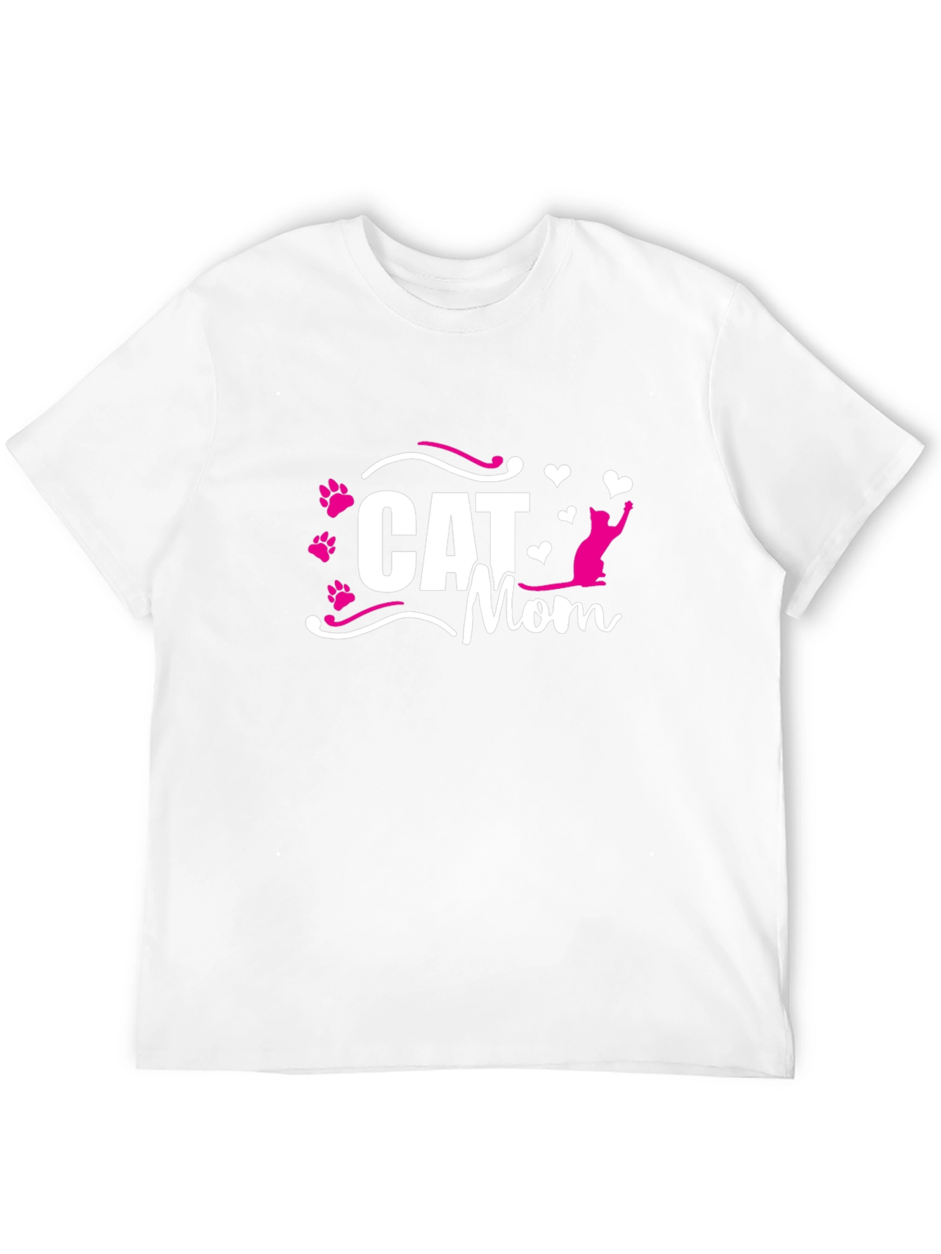 Cat Mom Black T-Shirt - Cute Cat Lover Gift