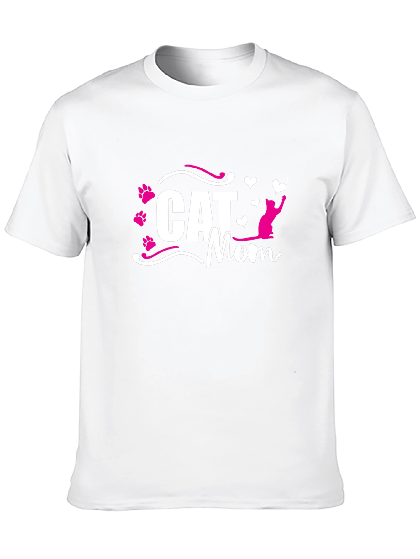 Cat Mom Black T-Shirt - Cute Cat Lover Gift