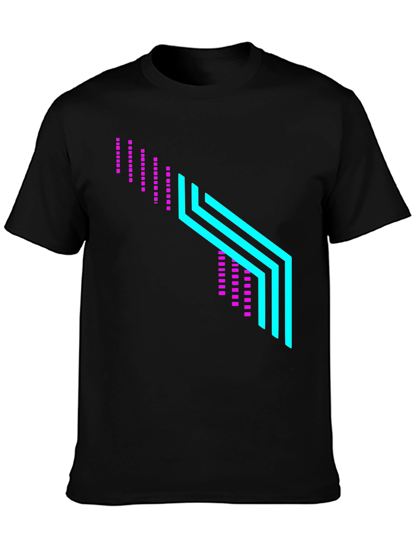 Neon Graphic Black T-Shirt