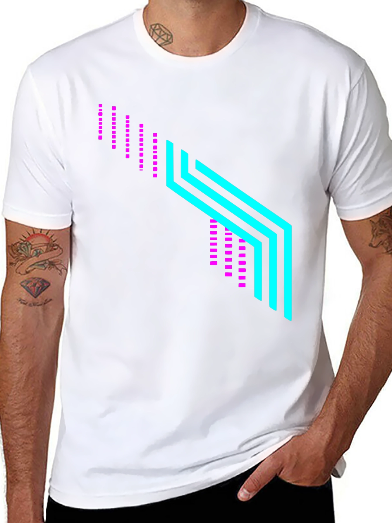 Neon Graphic Black T-Shirt