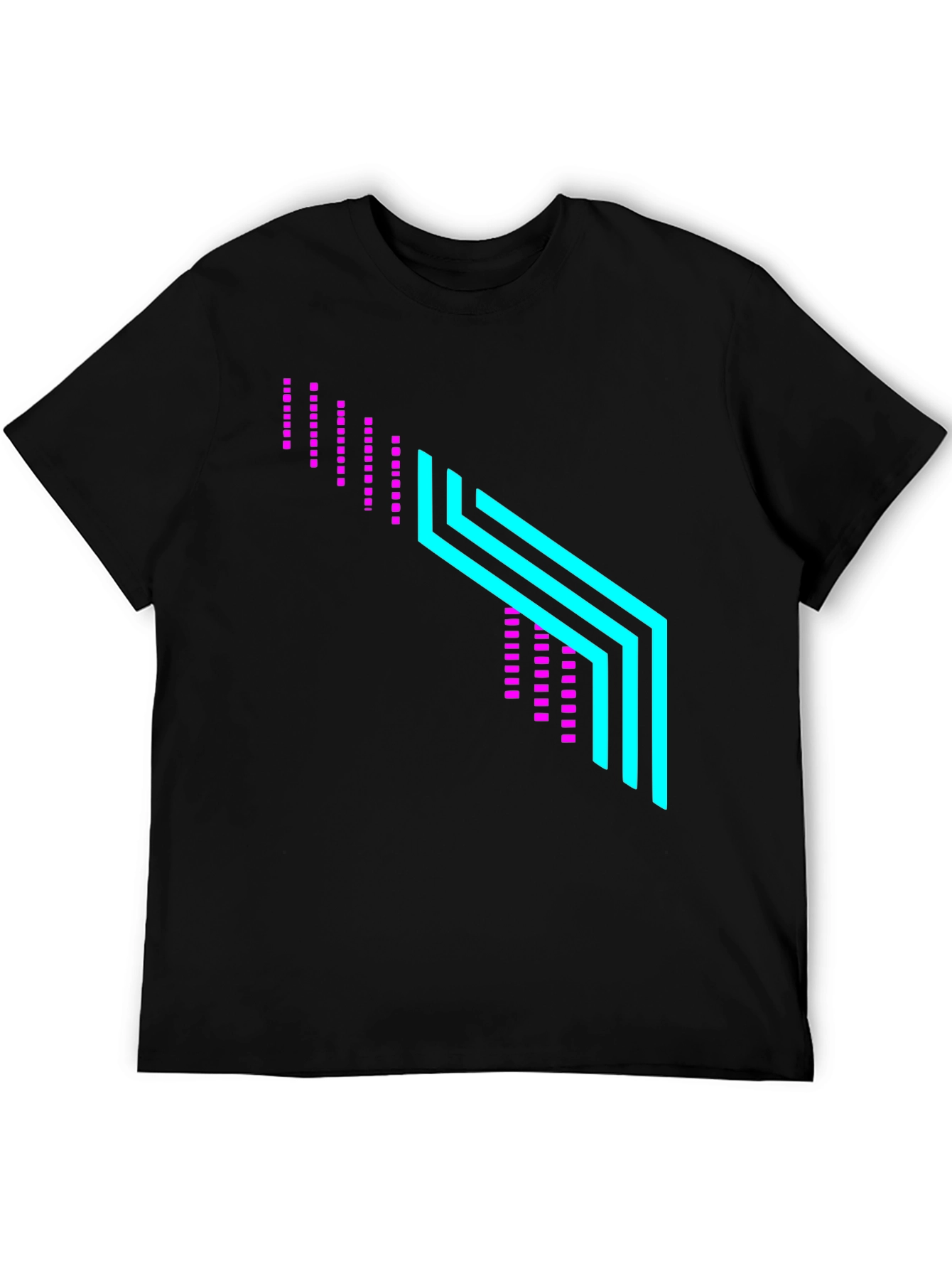 Neon Graphic Black T-Shirt