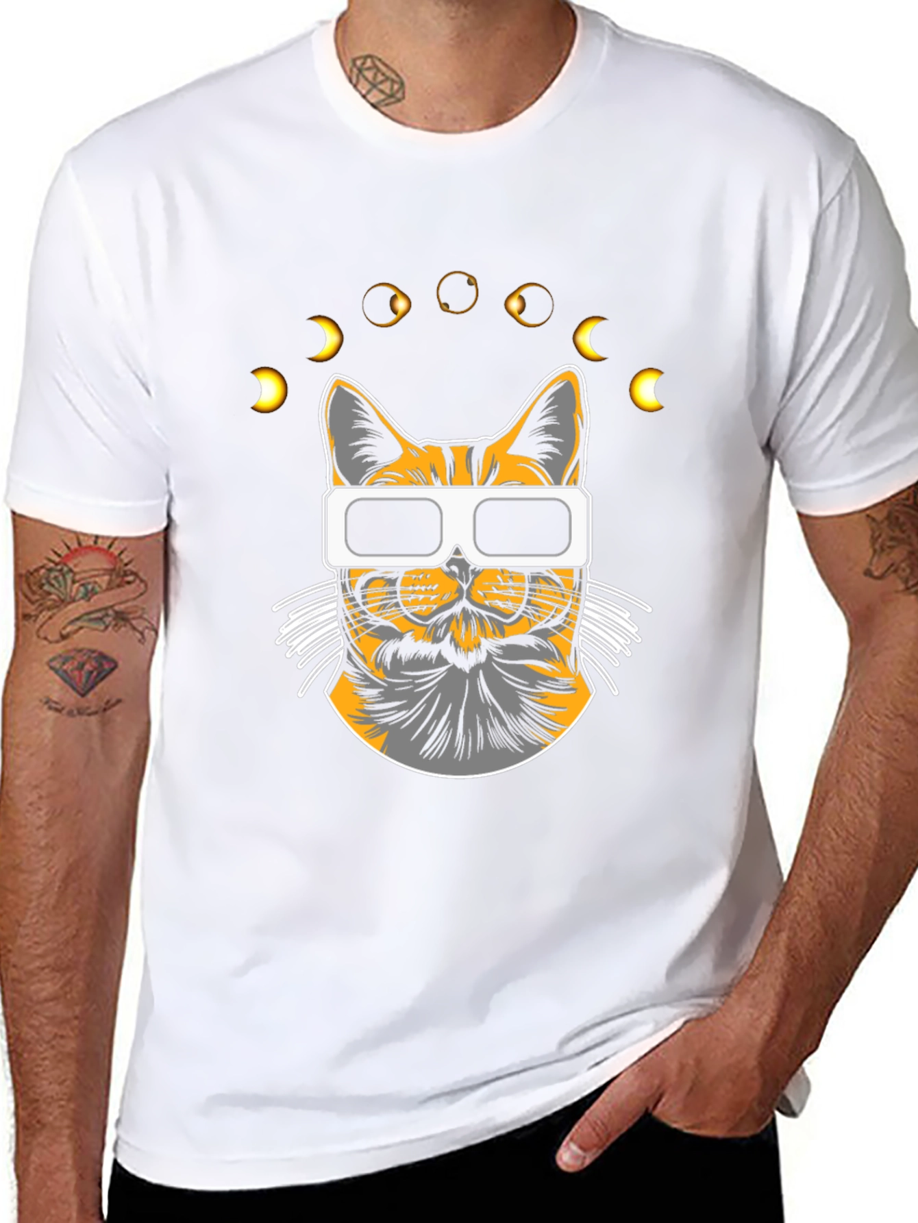 Eclipse Cat T-Shirt - Unique Graphic Tee