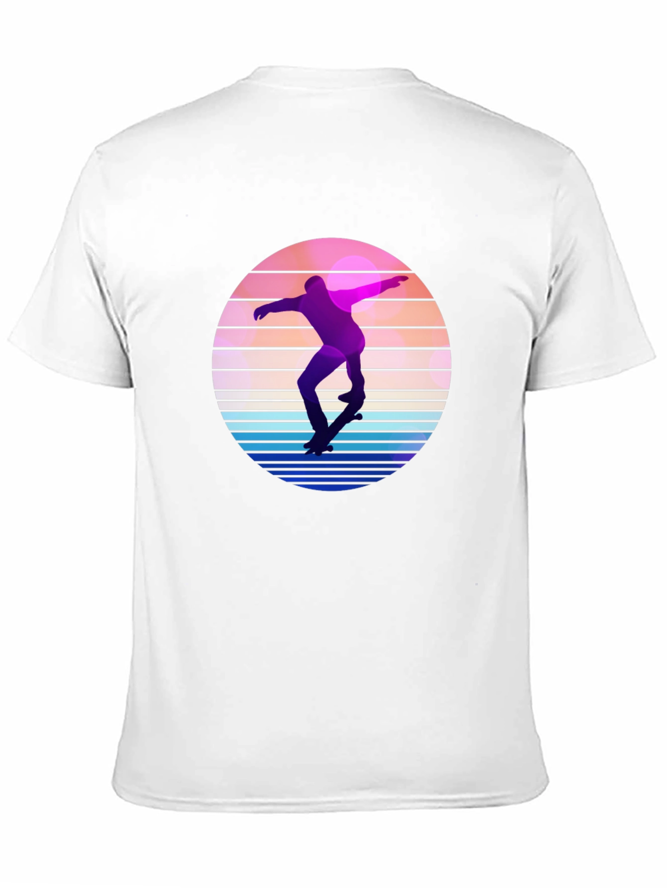 Retro Skateboarder Graphic Tee - Cool Sunset Design