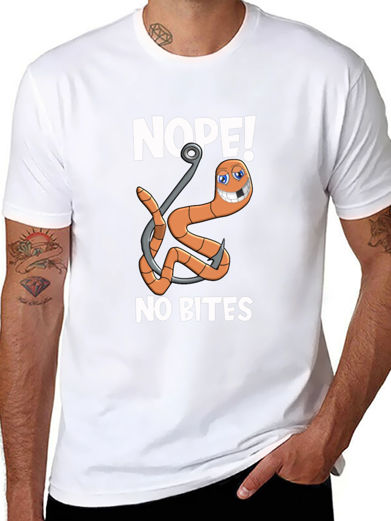 Nope! No Bites Fishing Humor T-Shirt