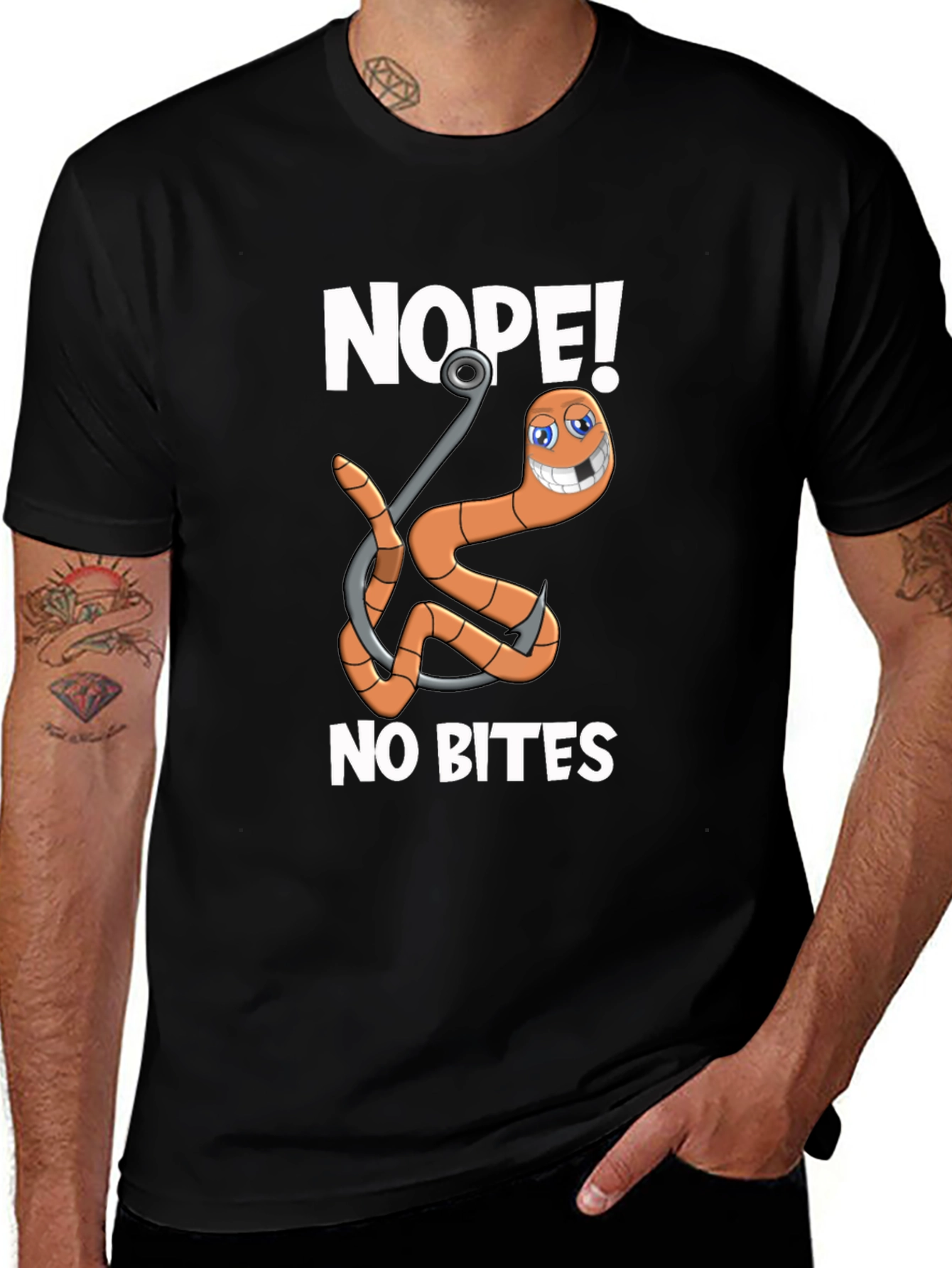 Nope! No Bites Fishing Humor T-Shirt