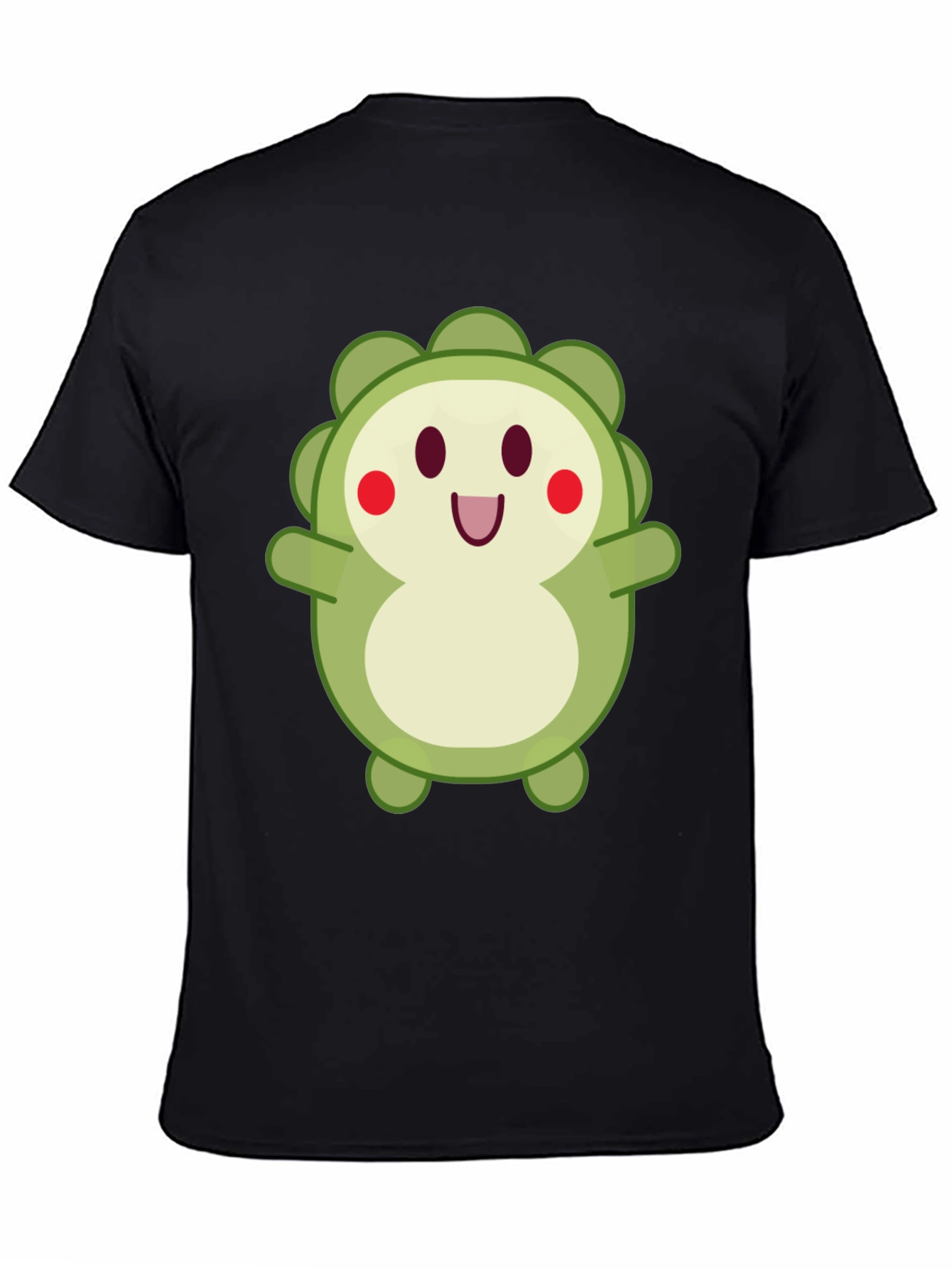 Cute Cartoon Character T-Shirt - Black