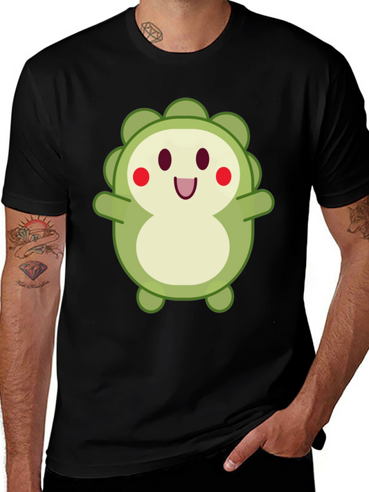 Cute Cartoon Character T-Shirt - Black