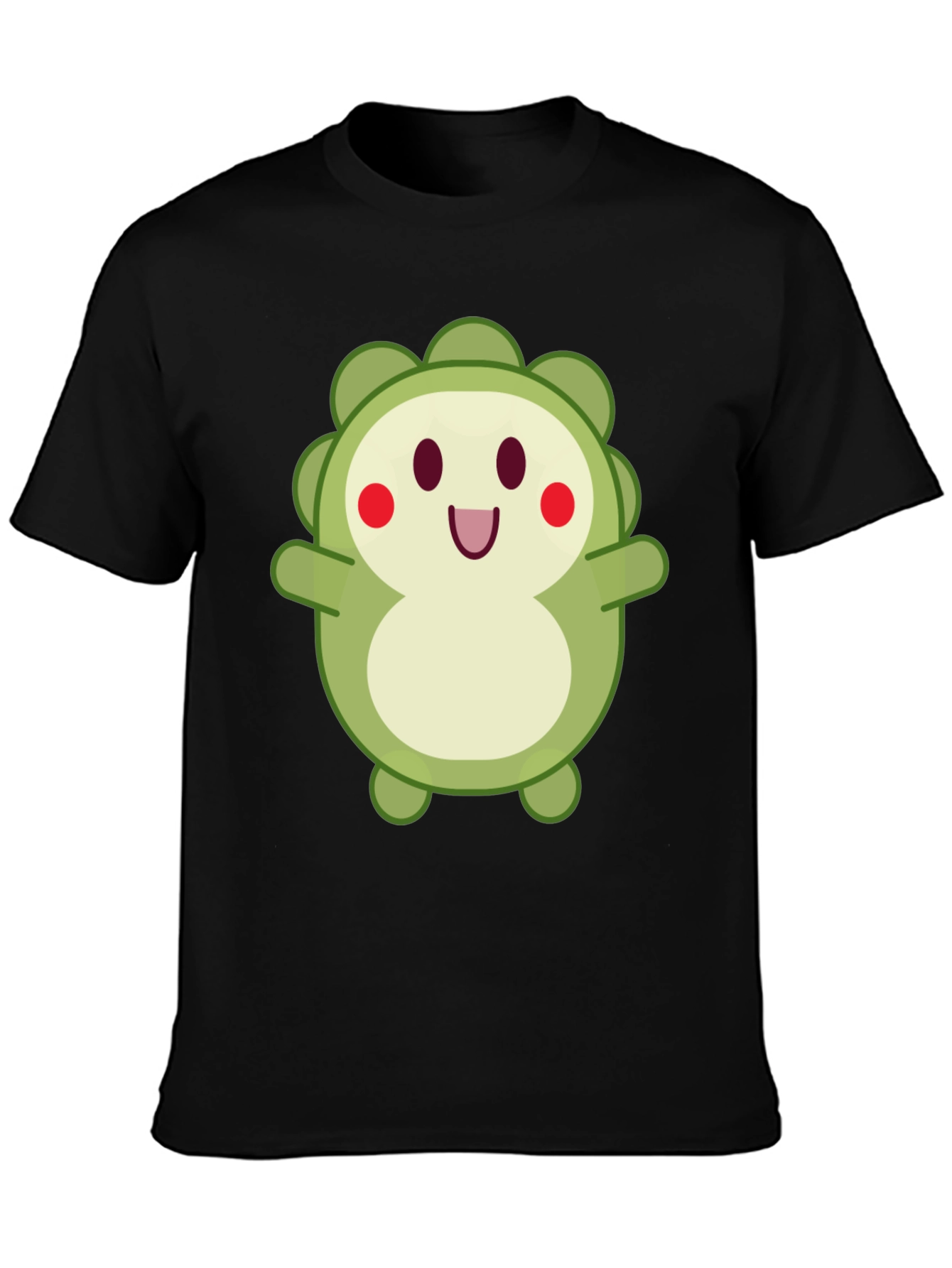 Cute Cartoon Character T-Shirt - Black