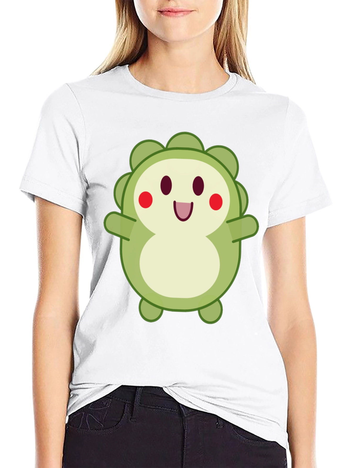 Cute Cartoon Character T-Shirt - Black