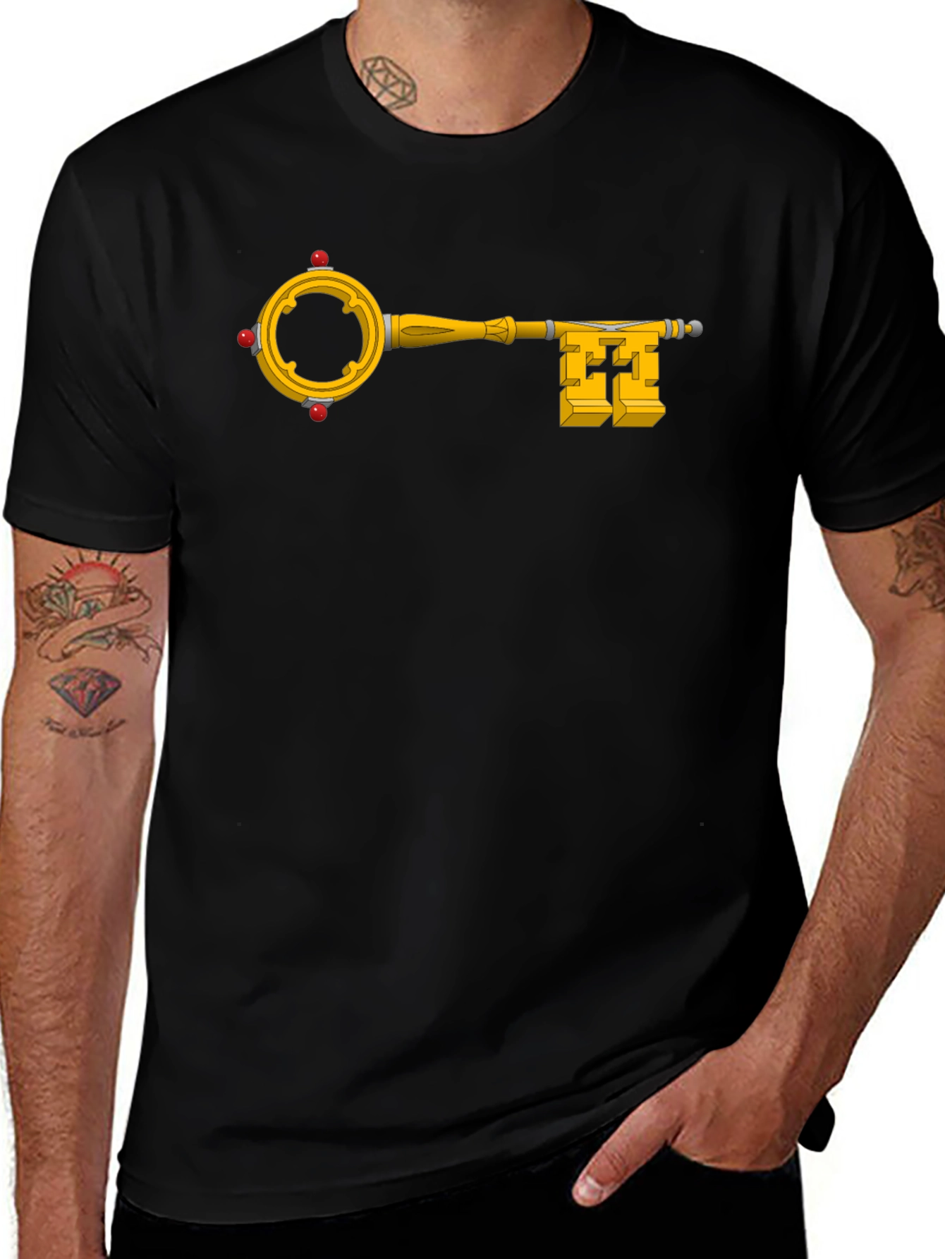 Key Design Black T-Shirt