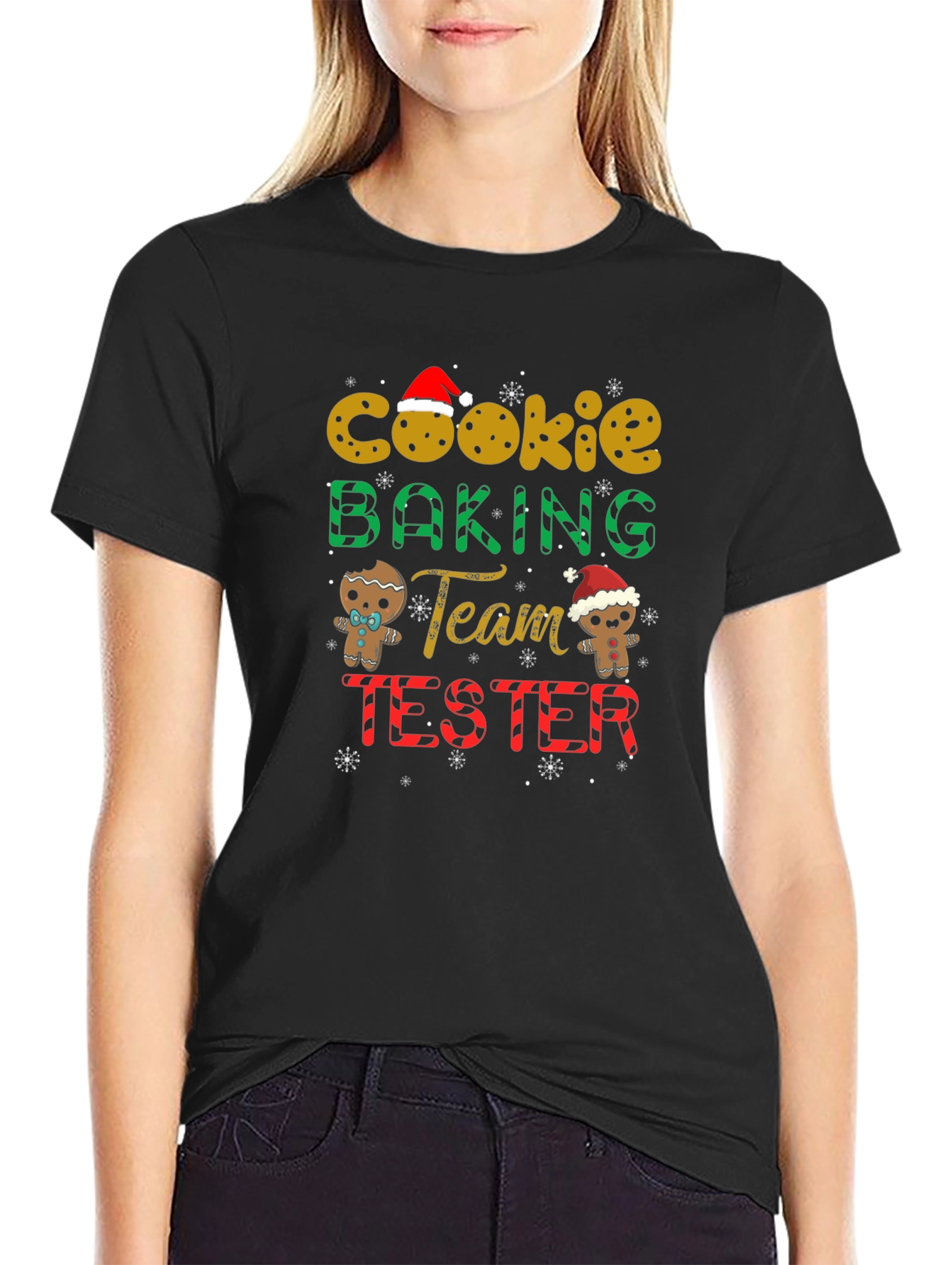 Cookie Baking Team Tester Black T-Shirt