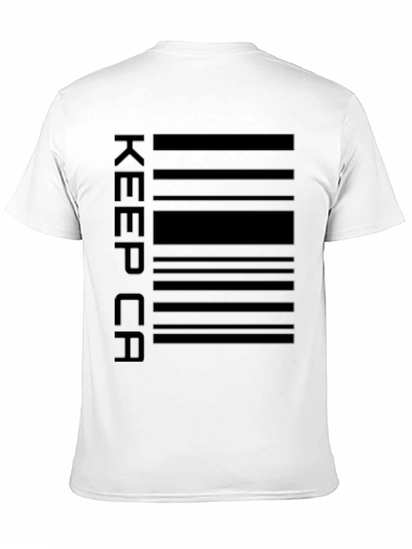 Keep Calm Barcode Graphic Tee - Classic Comfort