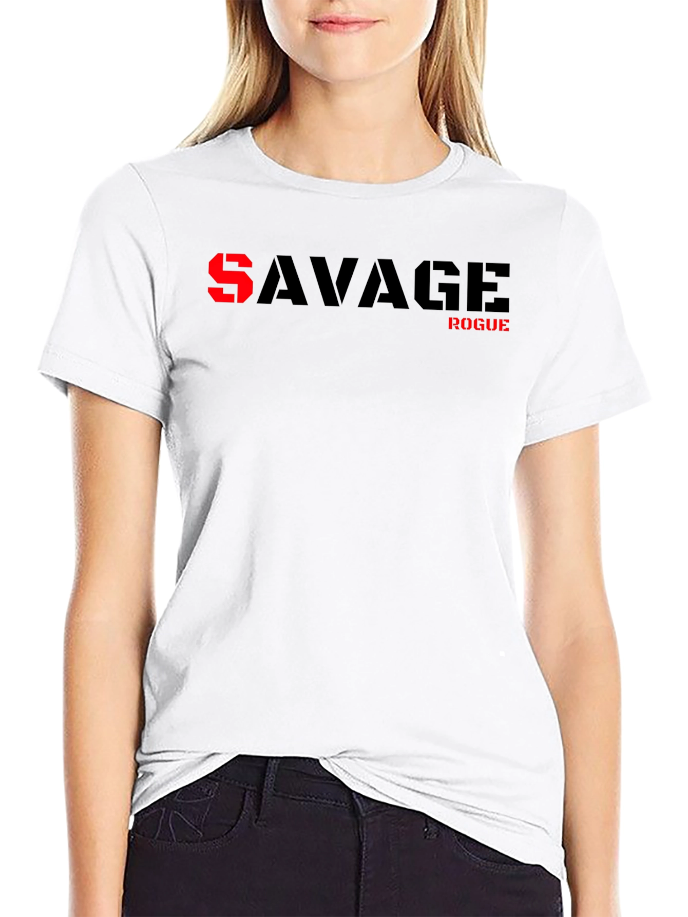 Savage Rogue Graphic Print Black T-Shirt
