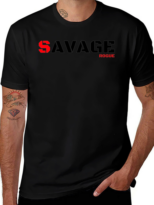 Savage Rogue Graphic Print Black T-Shirt