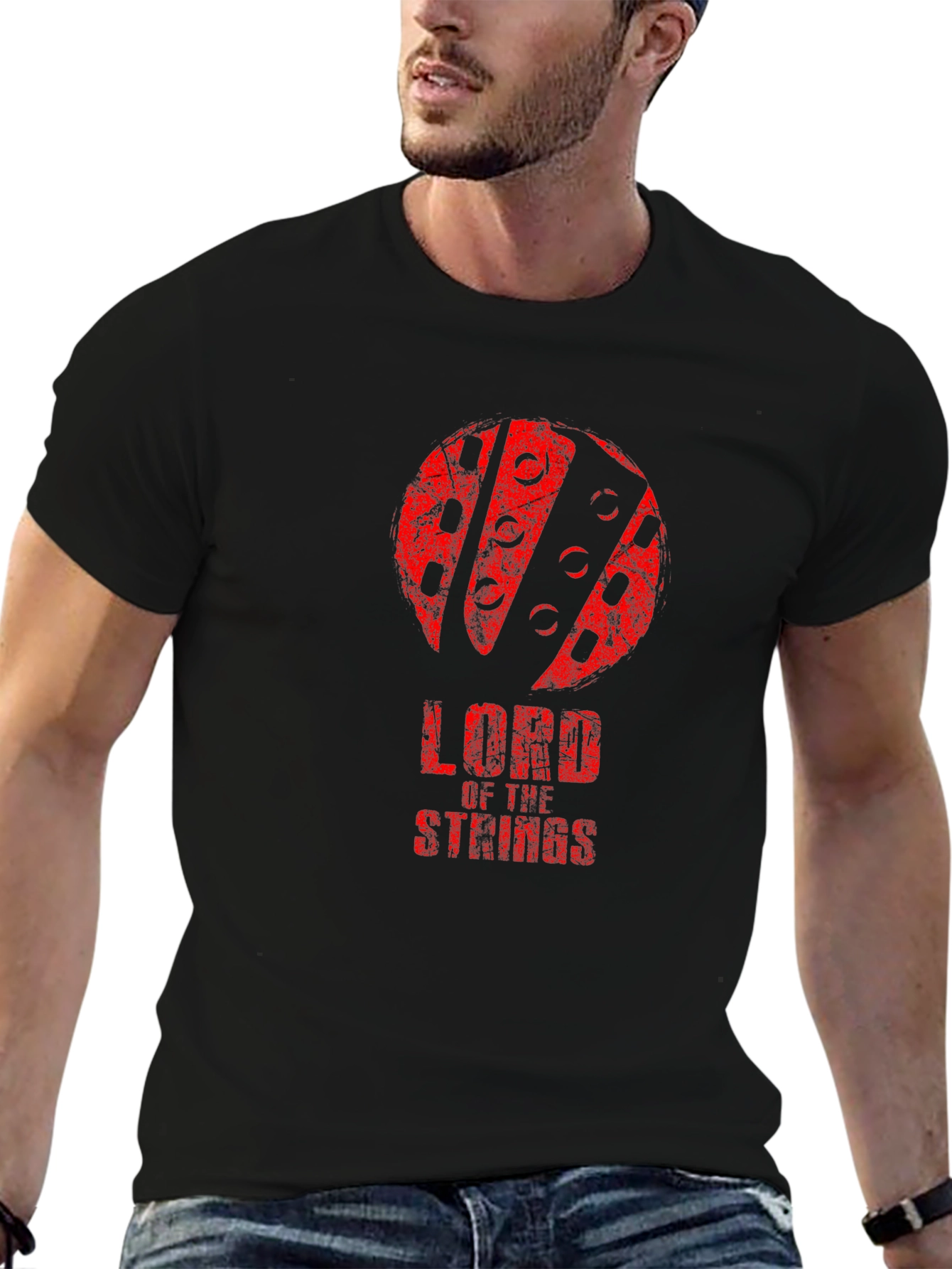 Lord of the Strings Graphic Tee - Black