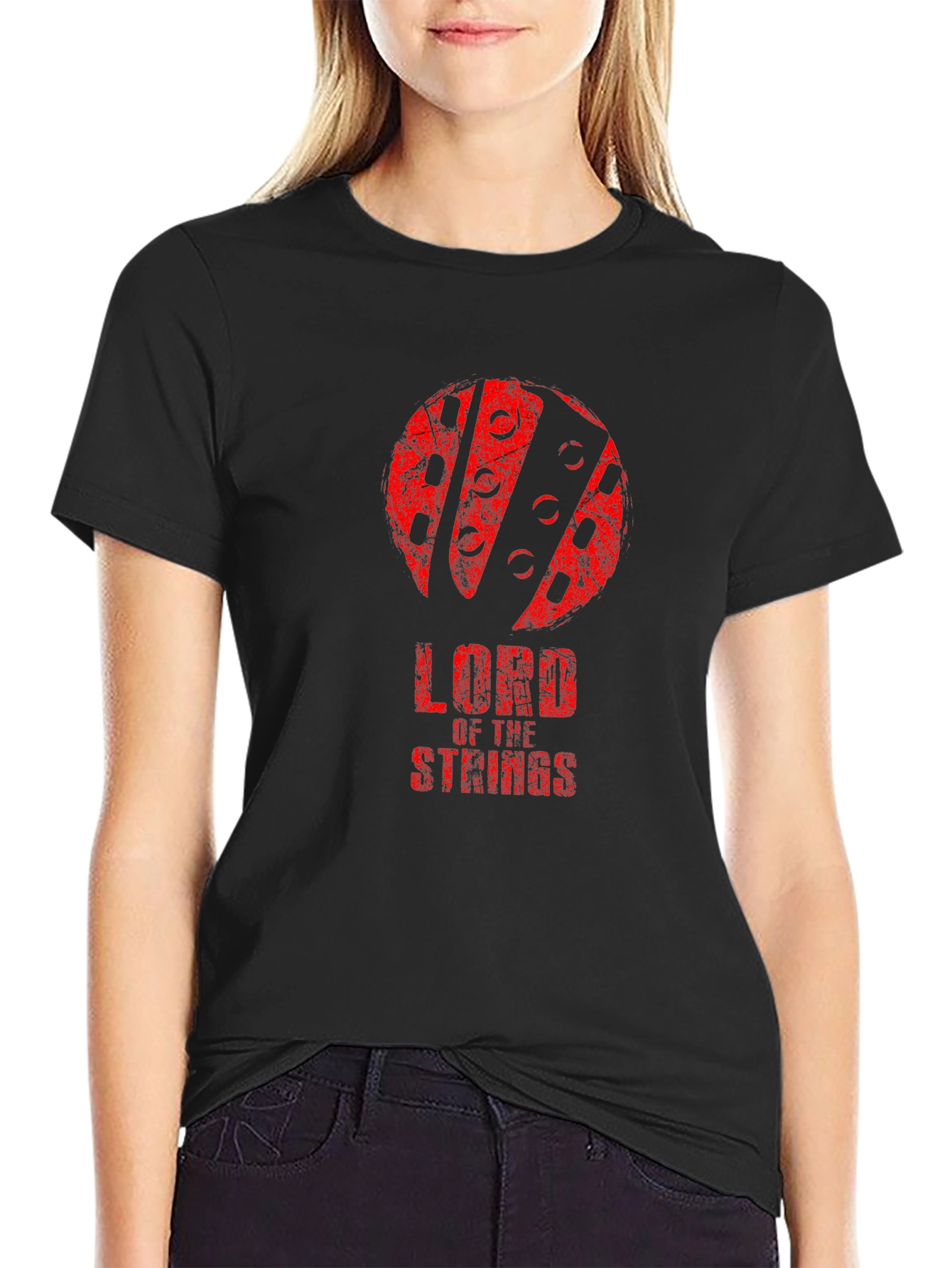 Lord of the Strings Graphic Tee - Black