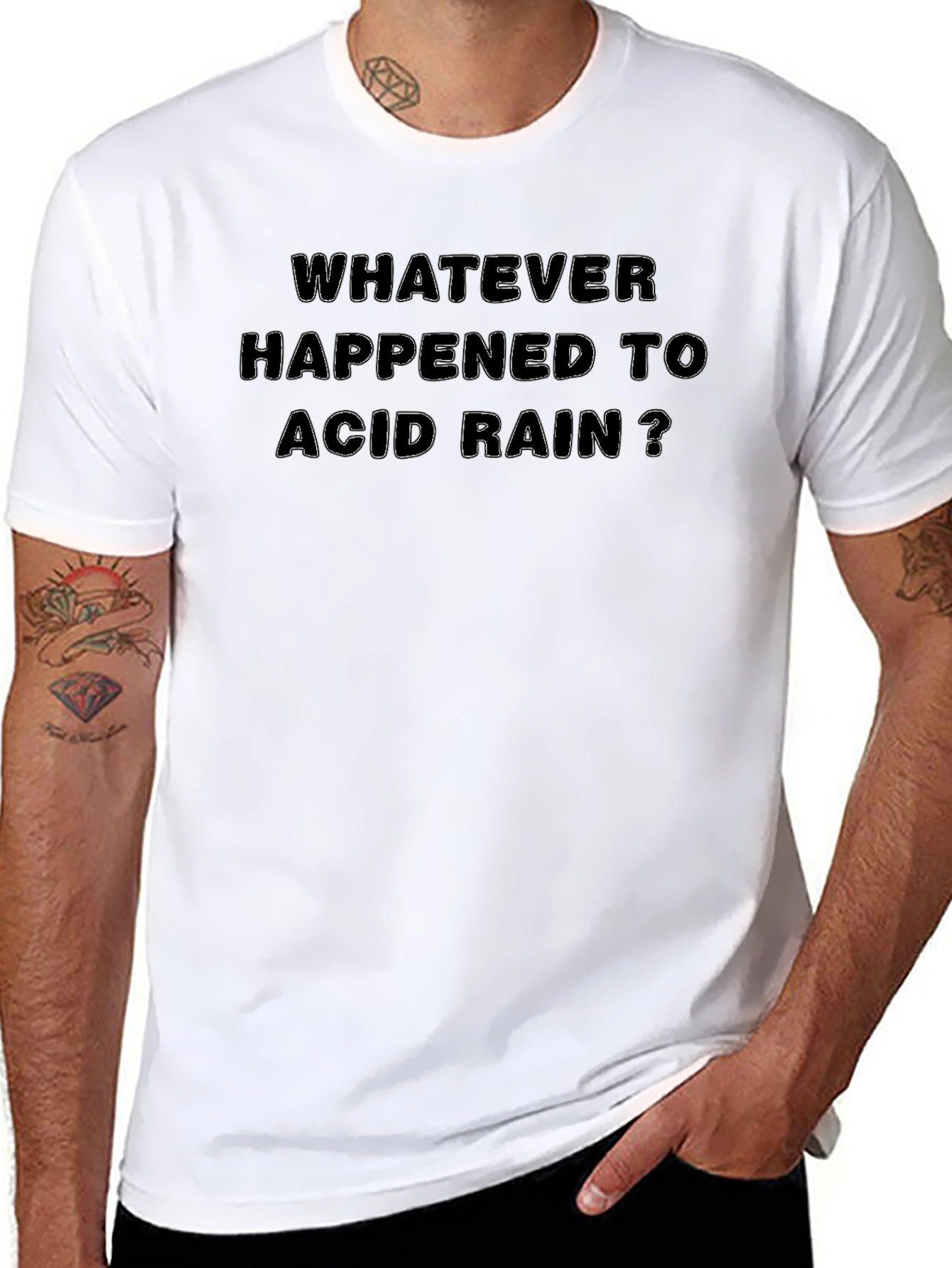 Whatever Happened to Acid Rain Black T-Shirt