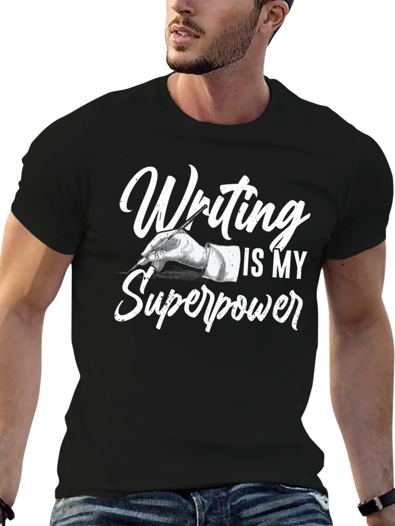 Writing is My Superpower Graphic Tee