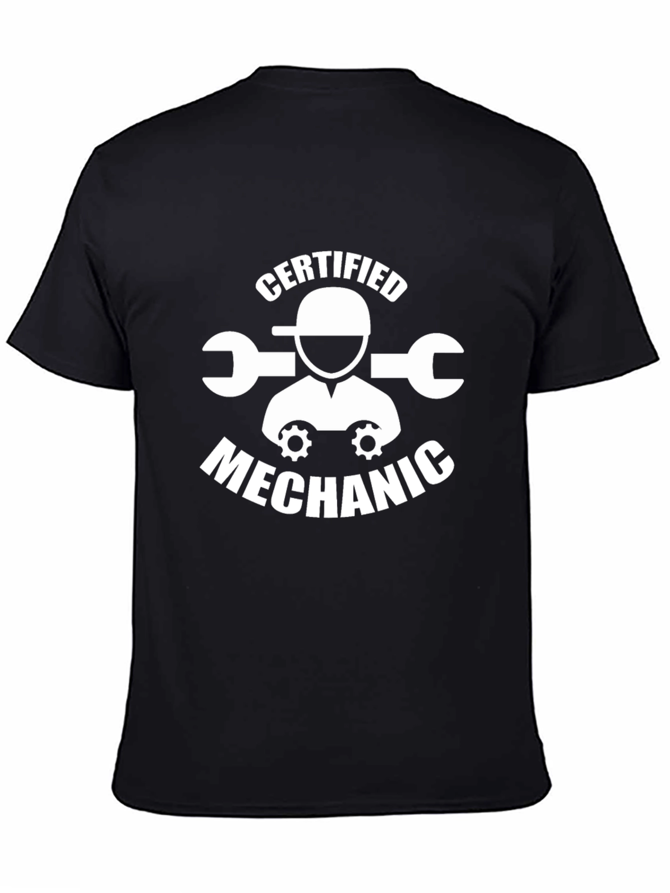 Certified Mechanic T-Shirt - Wrench & Gear Design