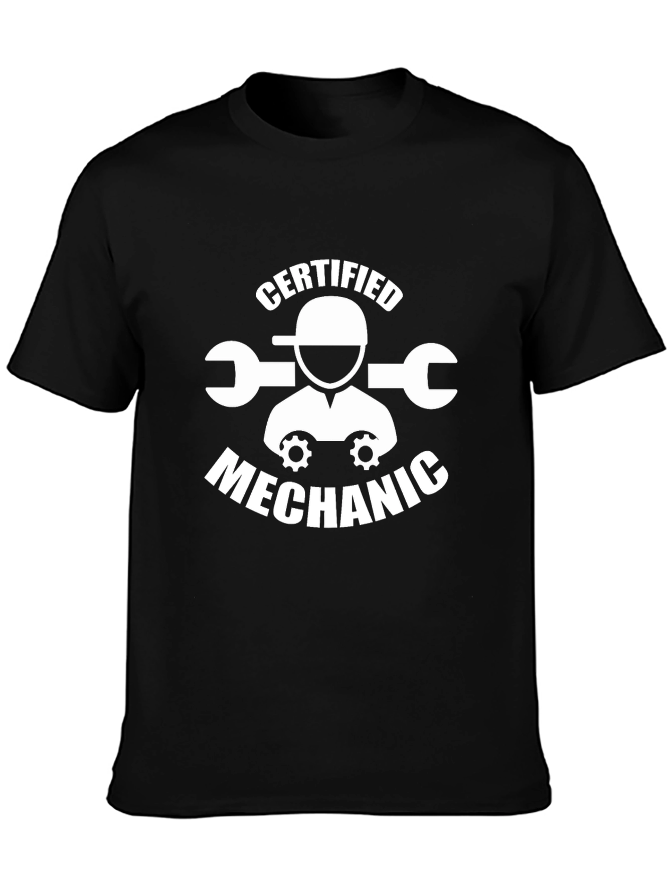 Certified Mechanic T-Shirt - Wrench & Gear Design