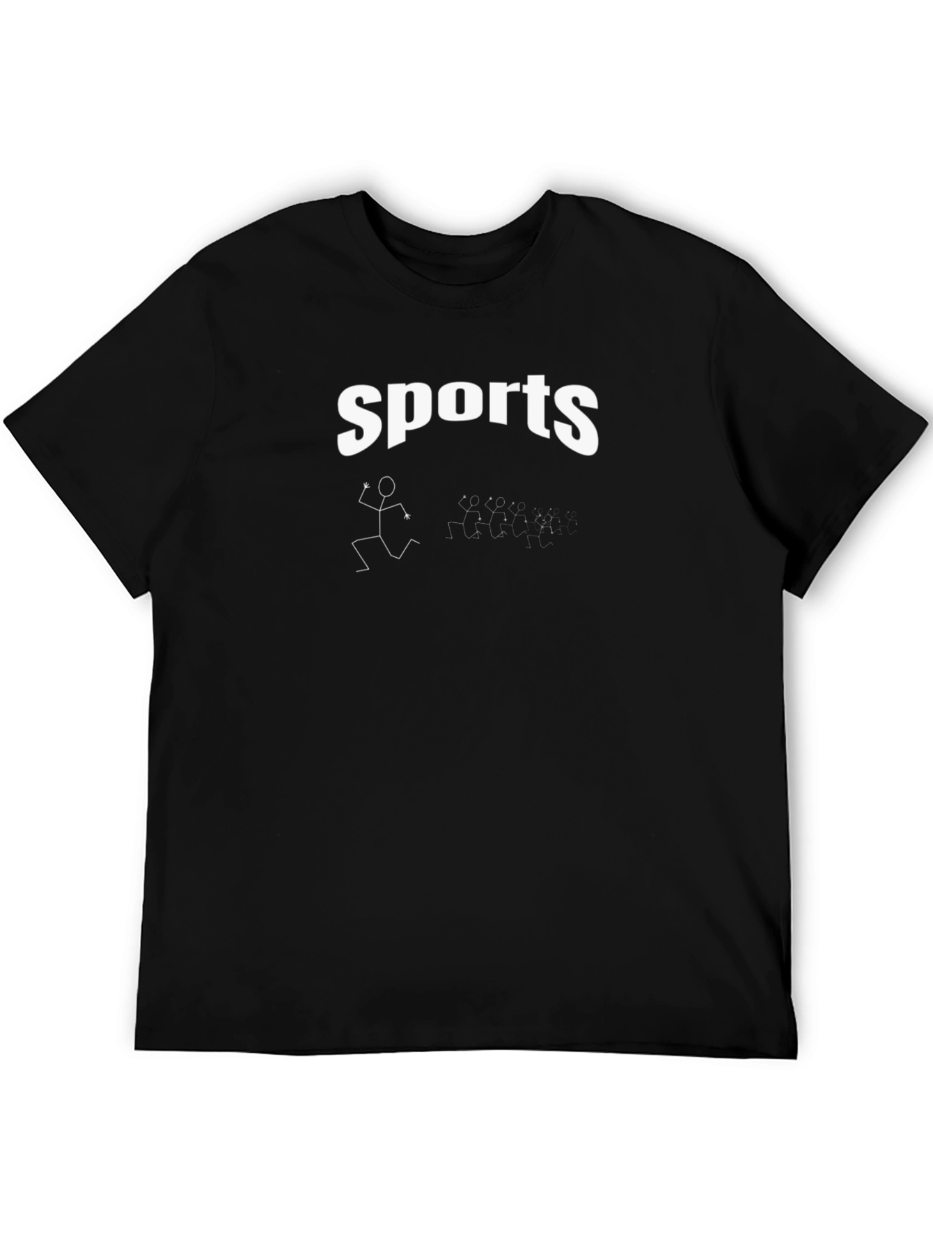 Sports Stick Figure Graphic T-Shirt