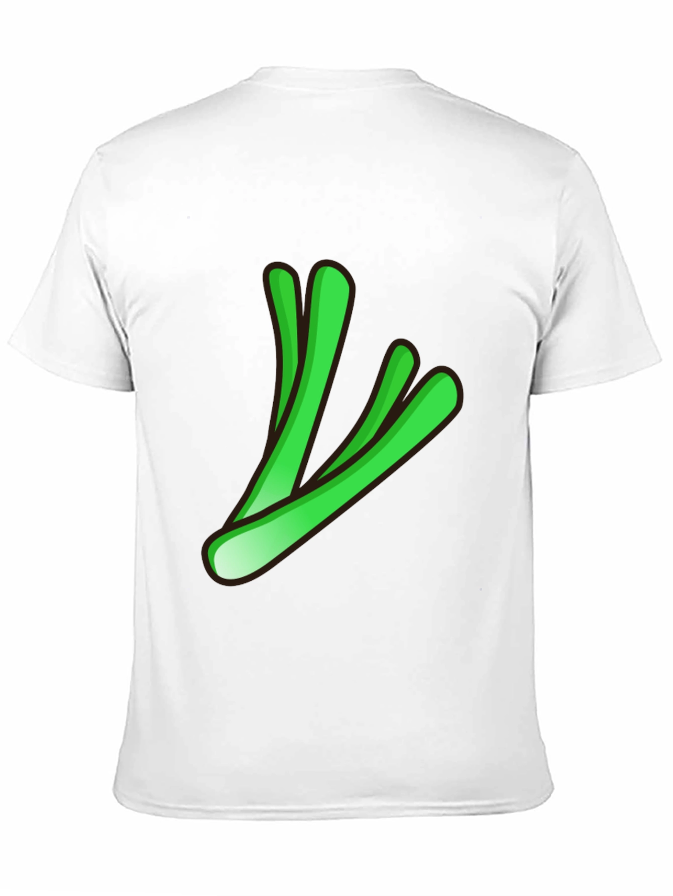 Cool Green Stalks Graphic Black T-Shirt
