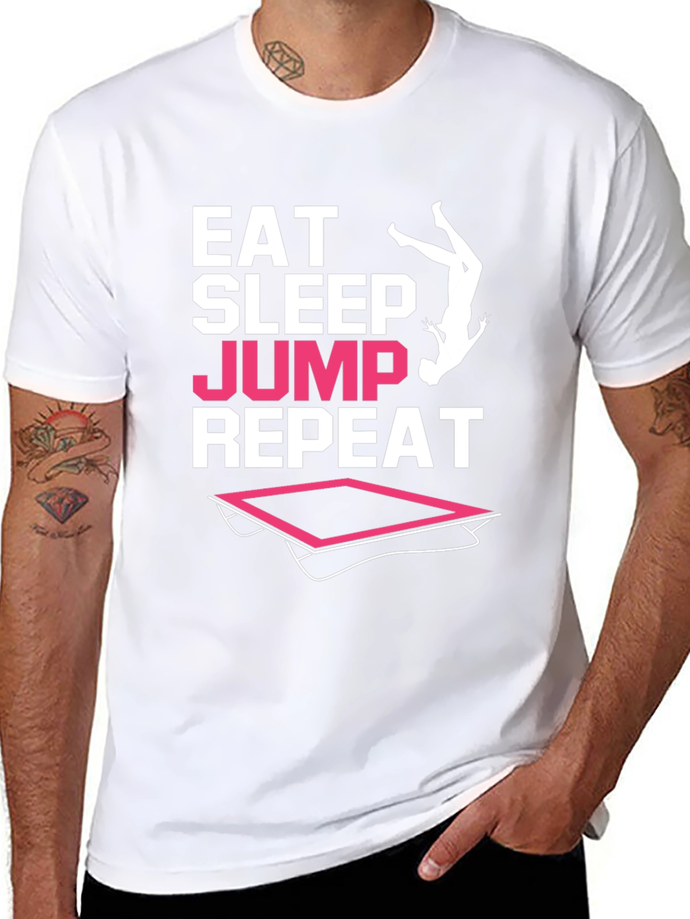 Eat Sleep Jump Repeat Black T-Shirt