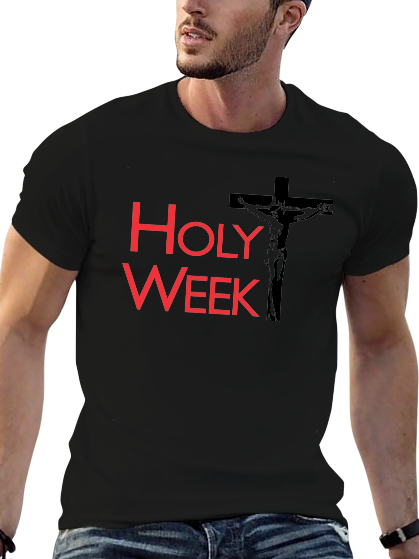 Holy Week Graphic T-Shirt - Black Christian Tee