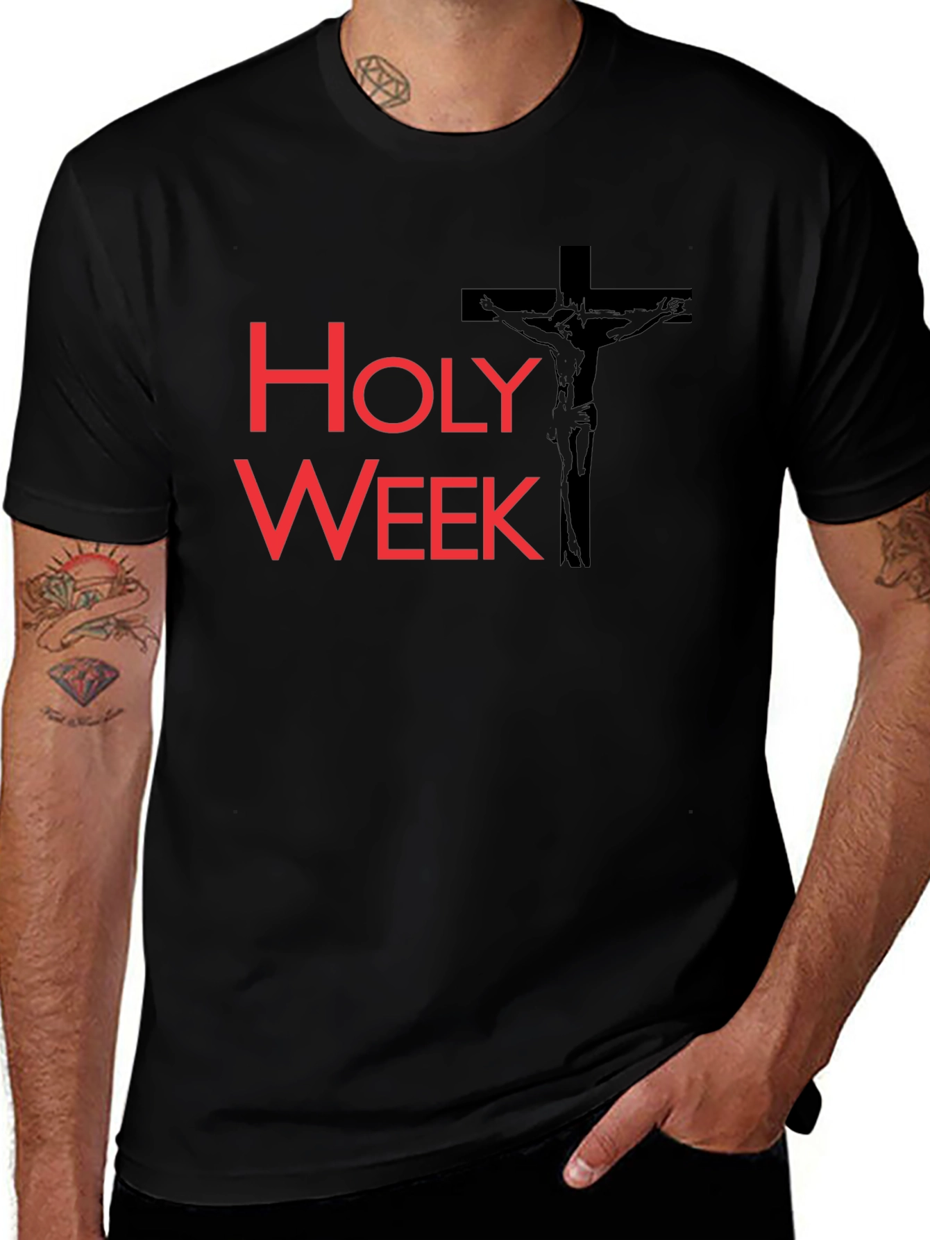 Holy Week Graphic T-Shirt - Black Christian Tee