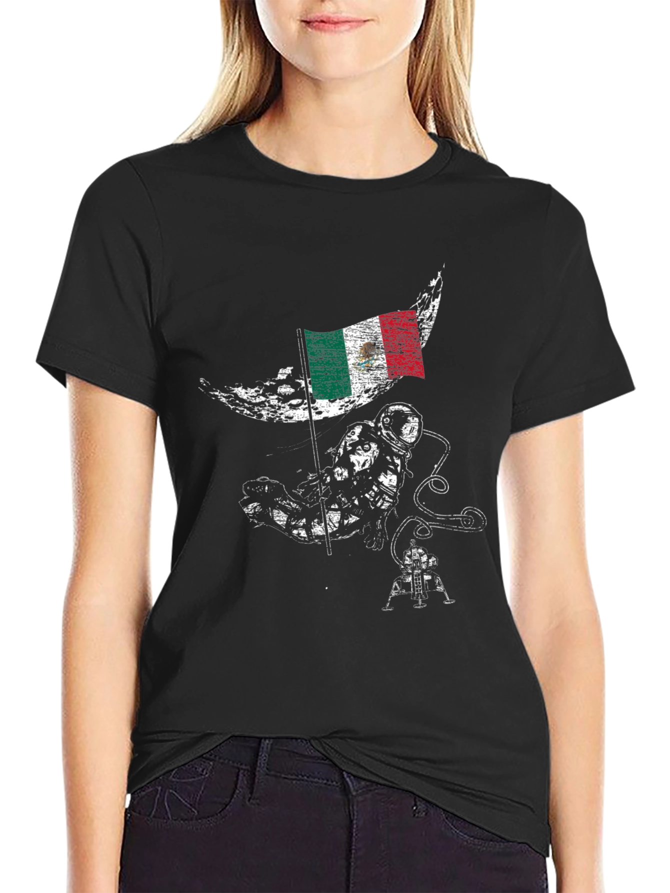 Mexican Astronaut Moon Landing T-Shirt