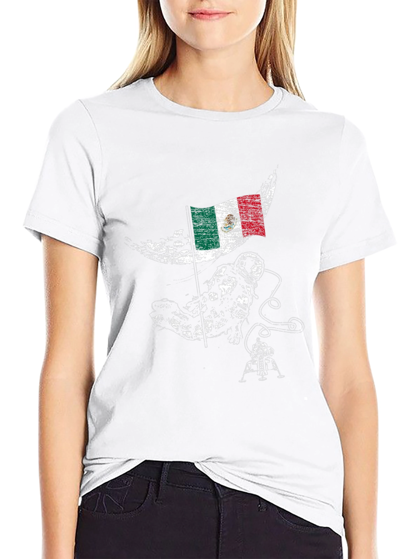 Mexican Astronaut Moon Landing T-Shirt