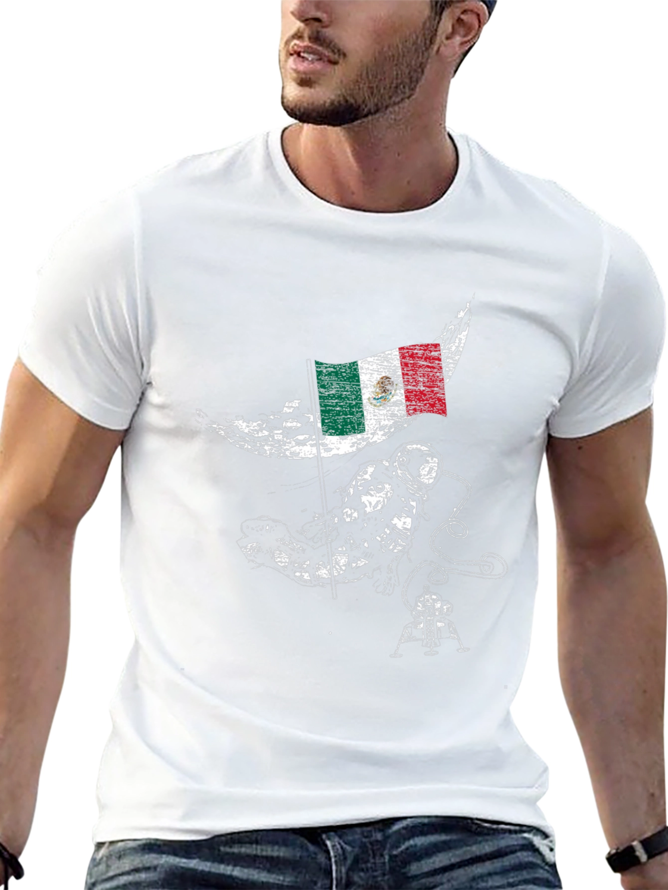Mexican Astronaut Moon Landing T-Shirt
