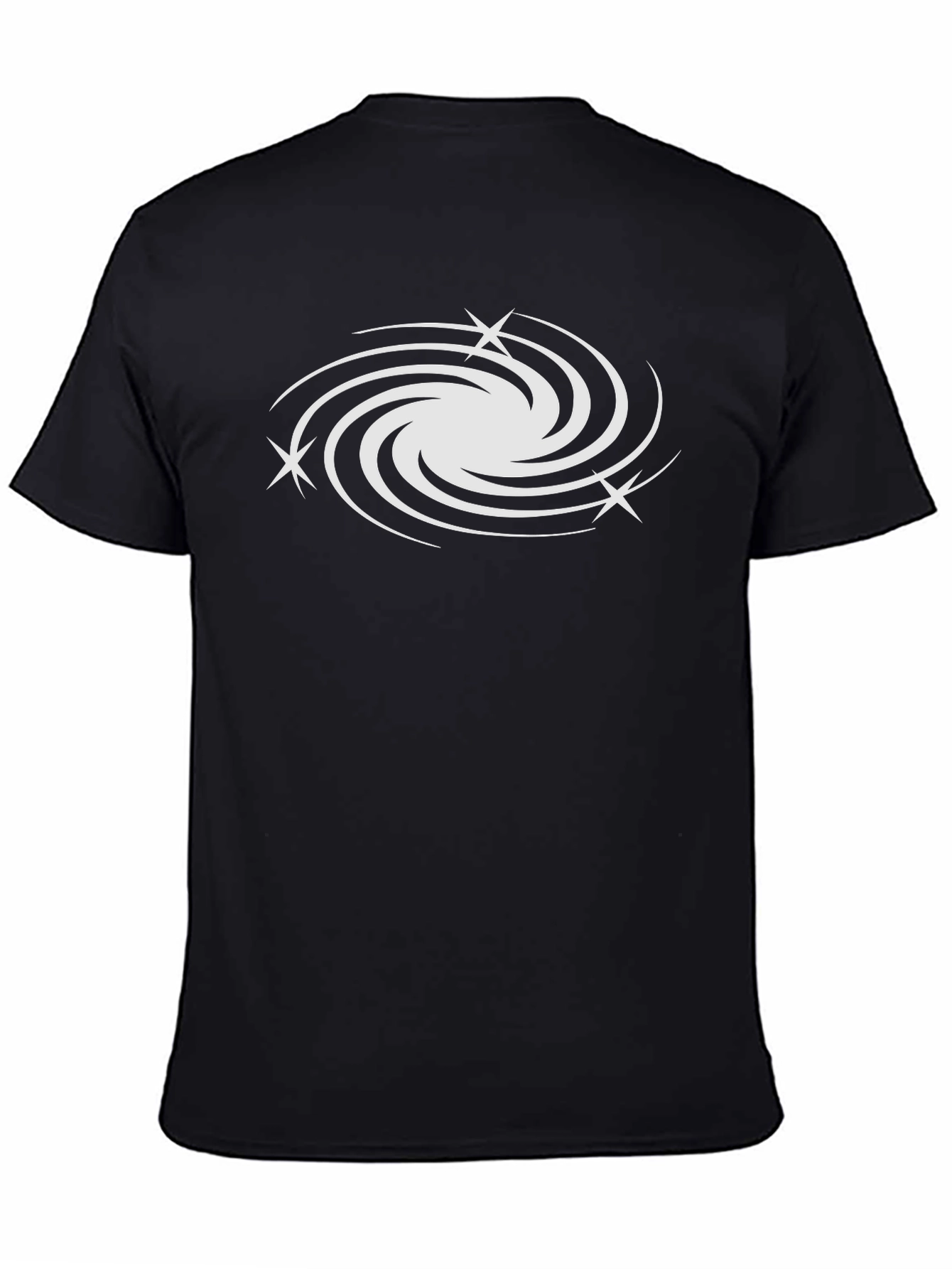 Galaxy Swirl Tee - Black Cotton Comfort